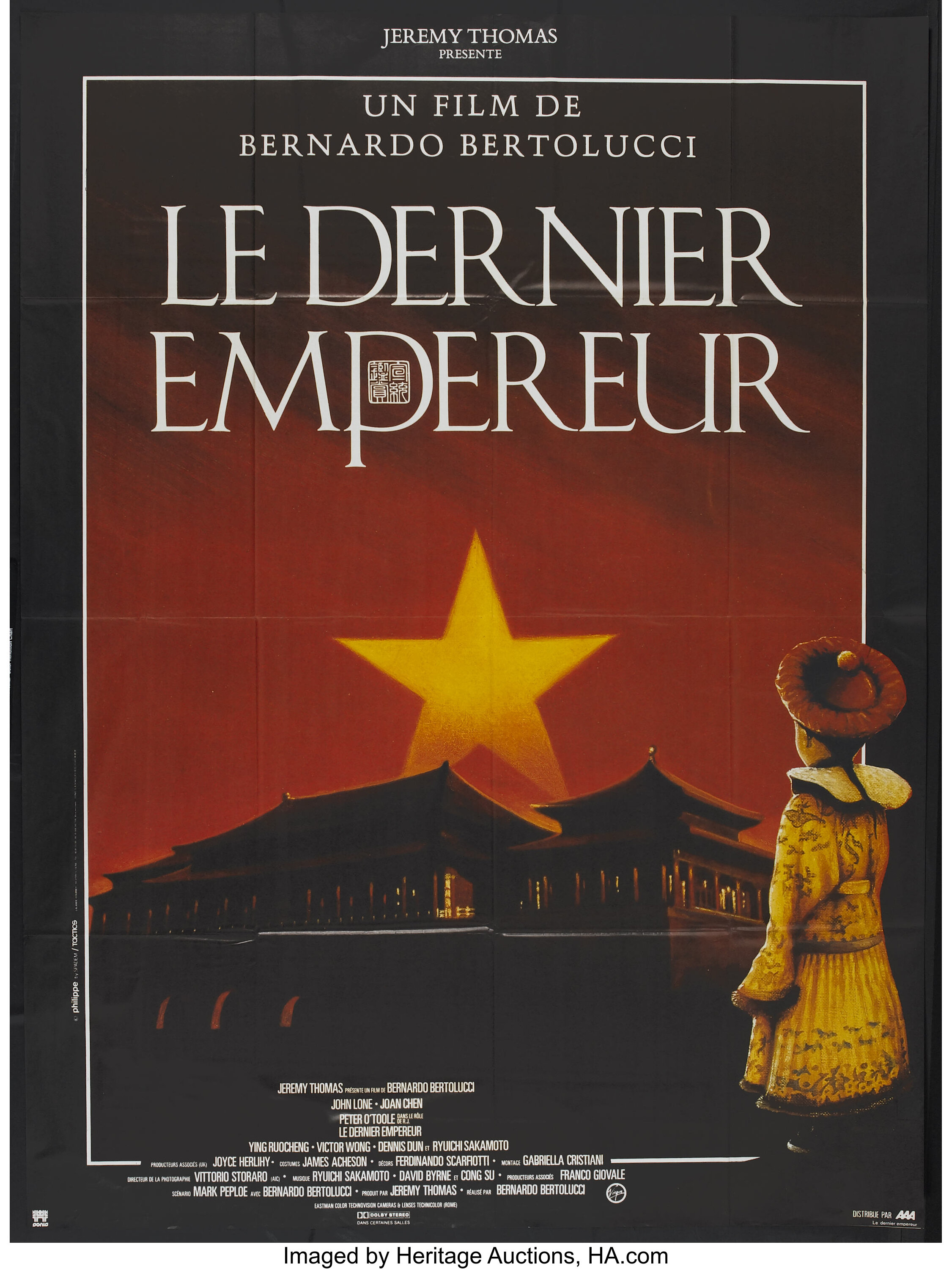 The Last Emperor a 1987 French Grande 45 5 X 62 Drama Lot 213 Heritage Auctions