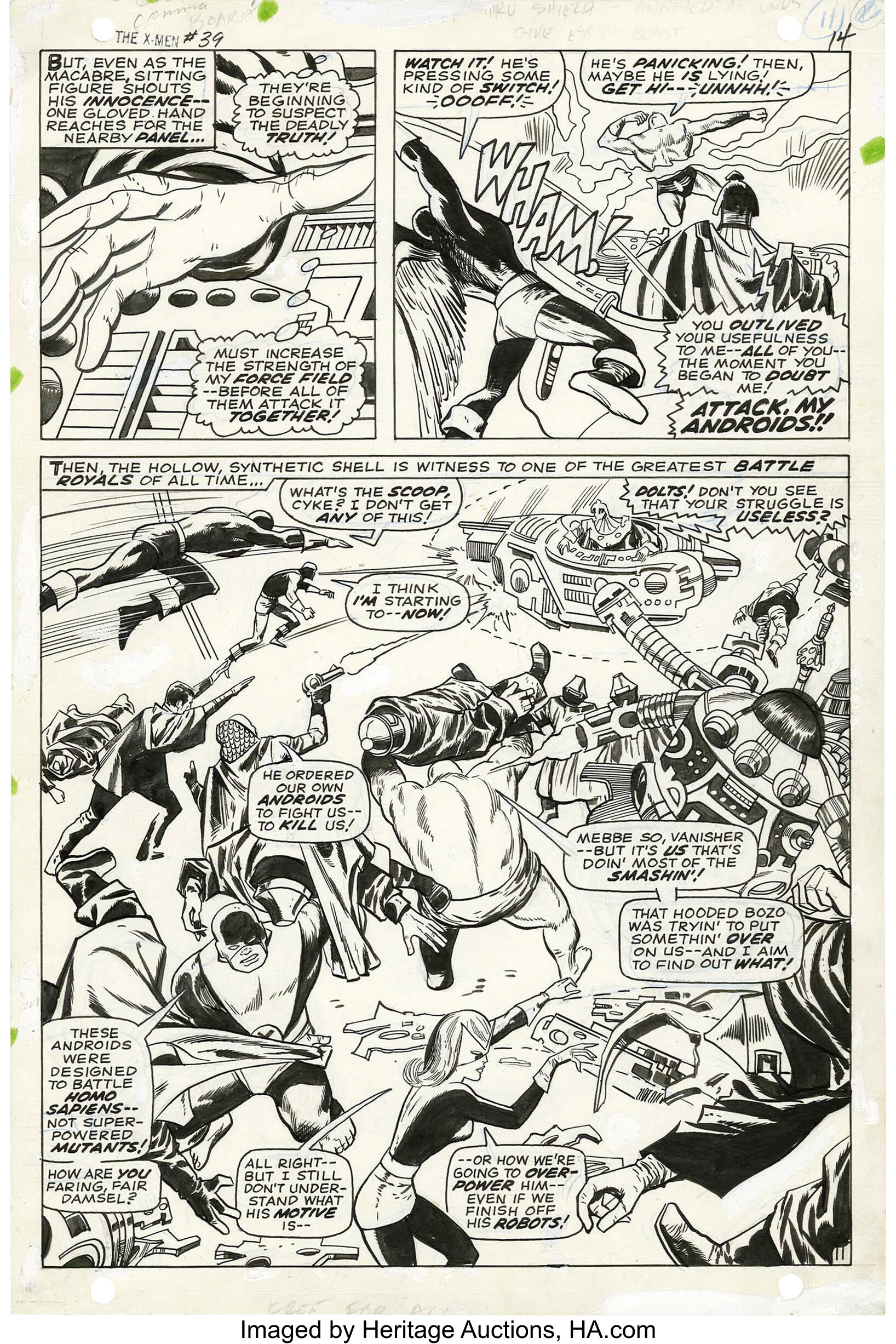 Don Heck And Vince Colletta X Men 39 Page 11 Original Art Marvel Lot 93549 Heritage Auctions