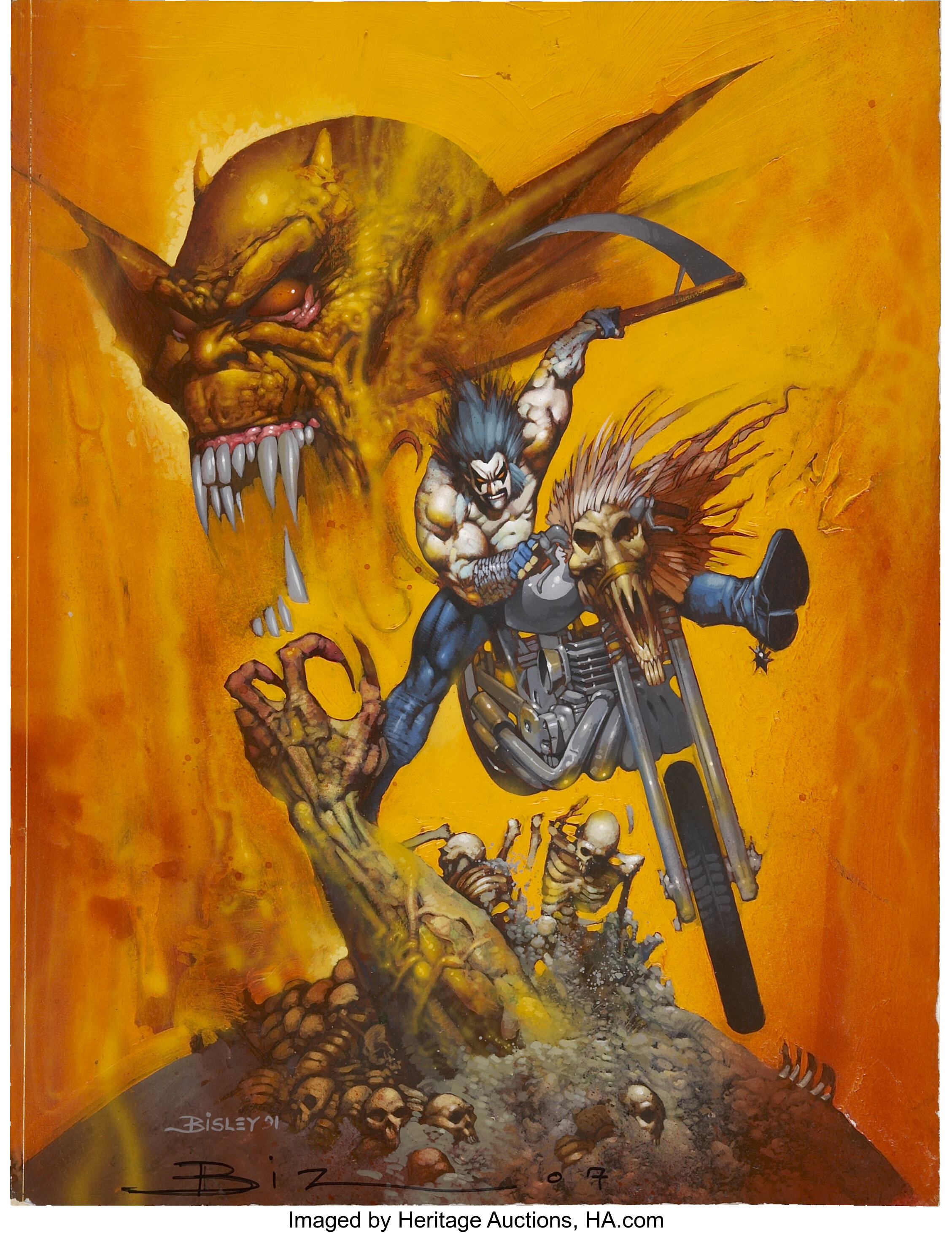 Simon Bisley The Demon #12 Cover Original Art (DC, 1991).... | Lot ...