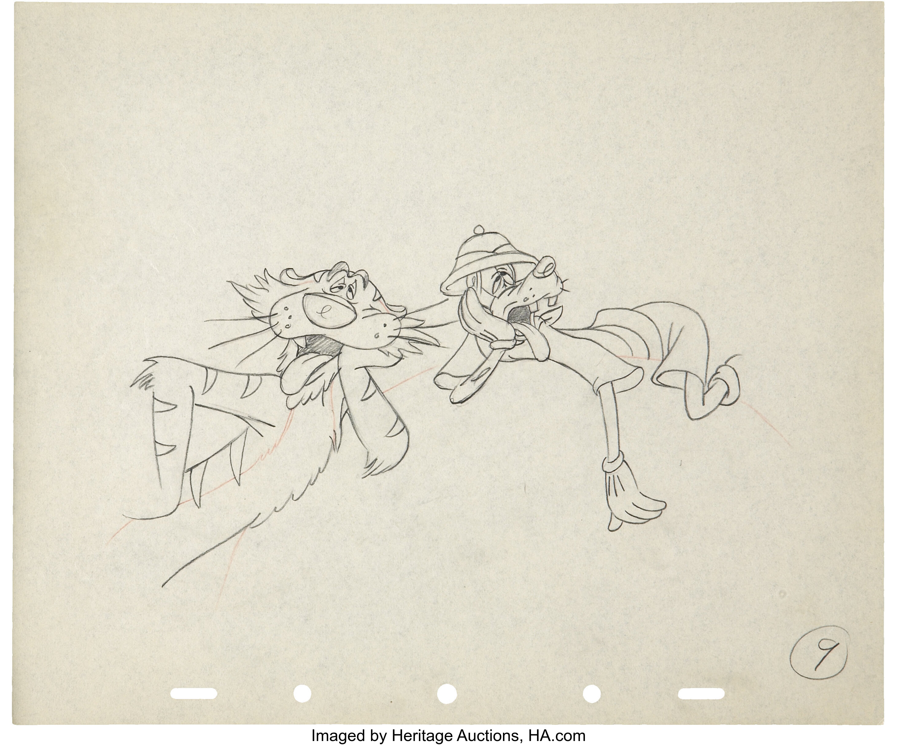 Tiger Trouble Animation Production Drawing Original Art Disney