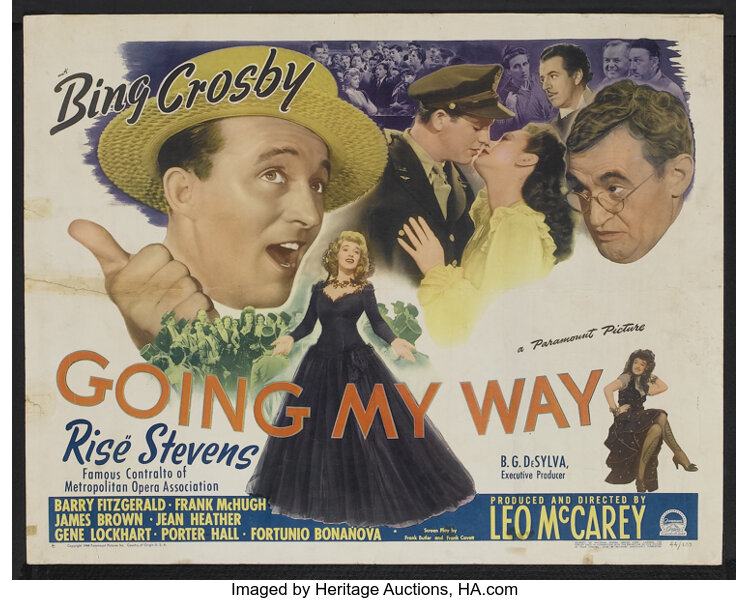 Going My Way Paramount 1944 Half Sheet 22 X 28 Style Lot