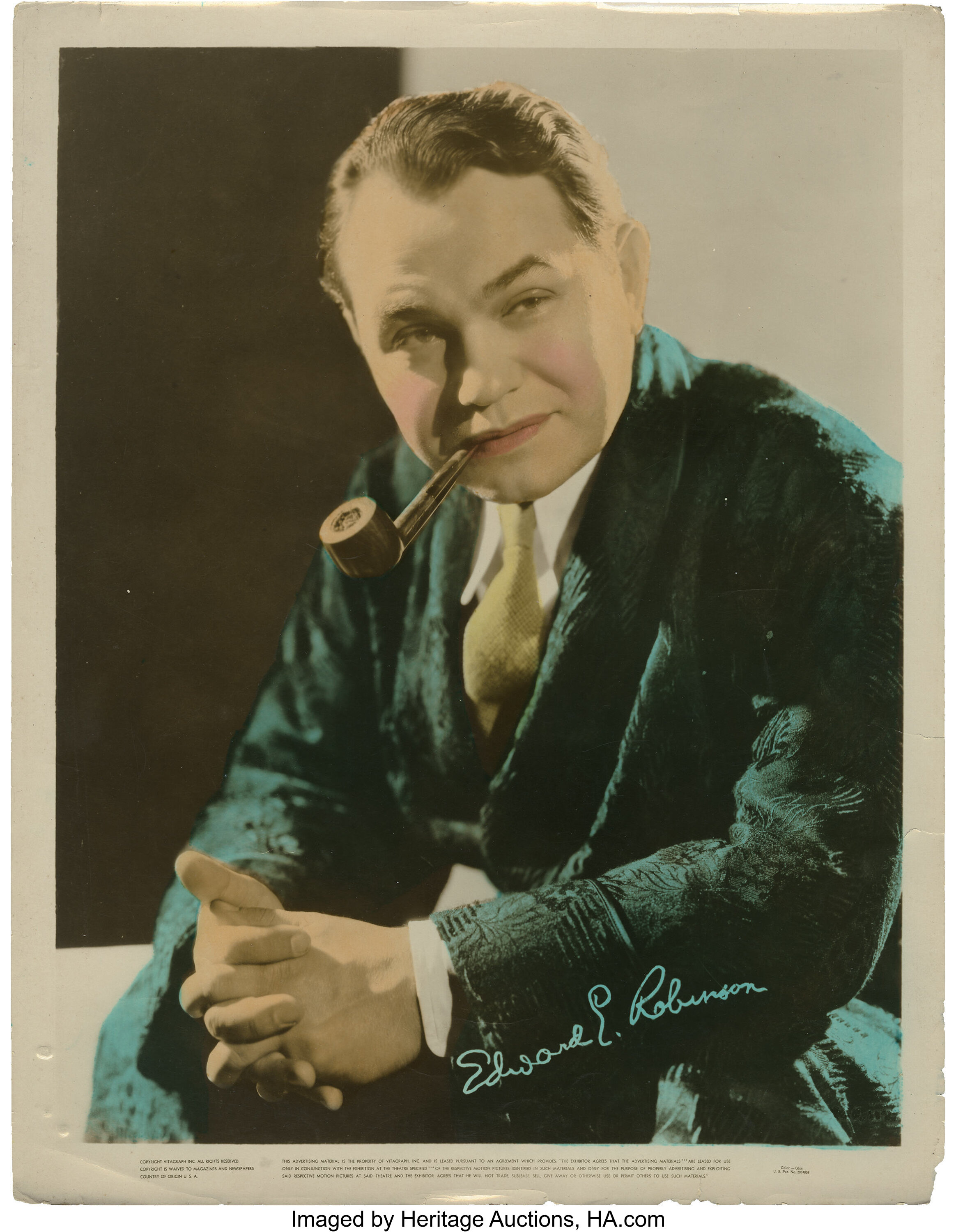 Edward G Robinson Still Warner Brothers 1930s Color Glos Still Lot Heritage Auctions