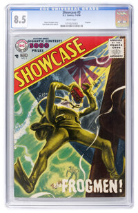 Showcase #3 The Frogmen (DC, 1956) CGC VF+ 8.5 White pages