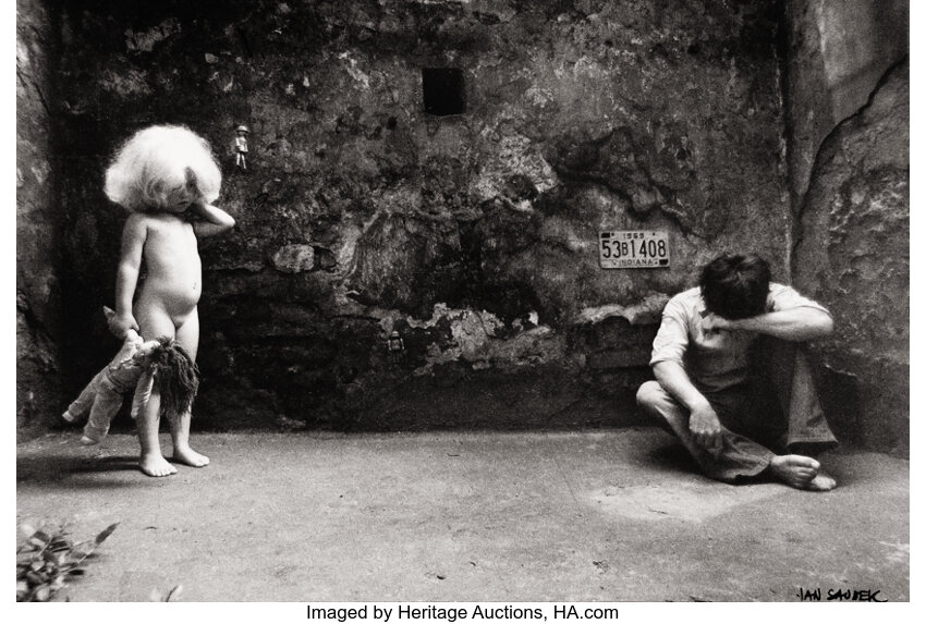 JAN SAUDEK (Czech, b. 1935). Temptation. Gelatin silver, circa