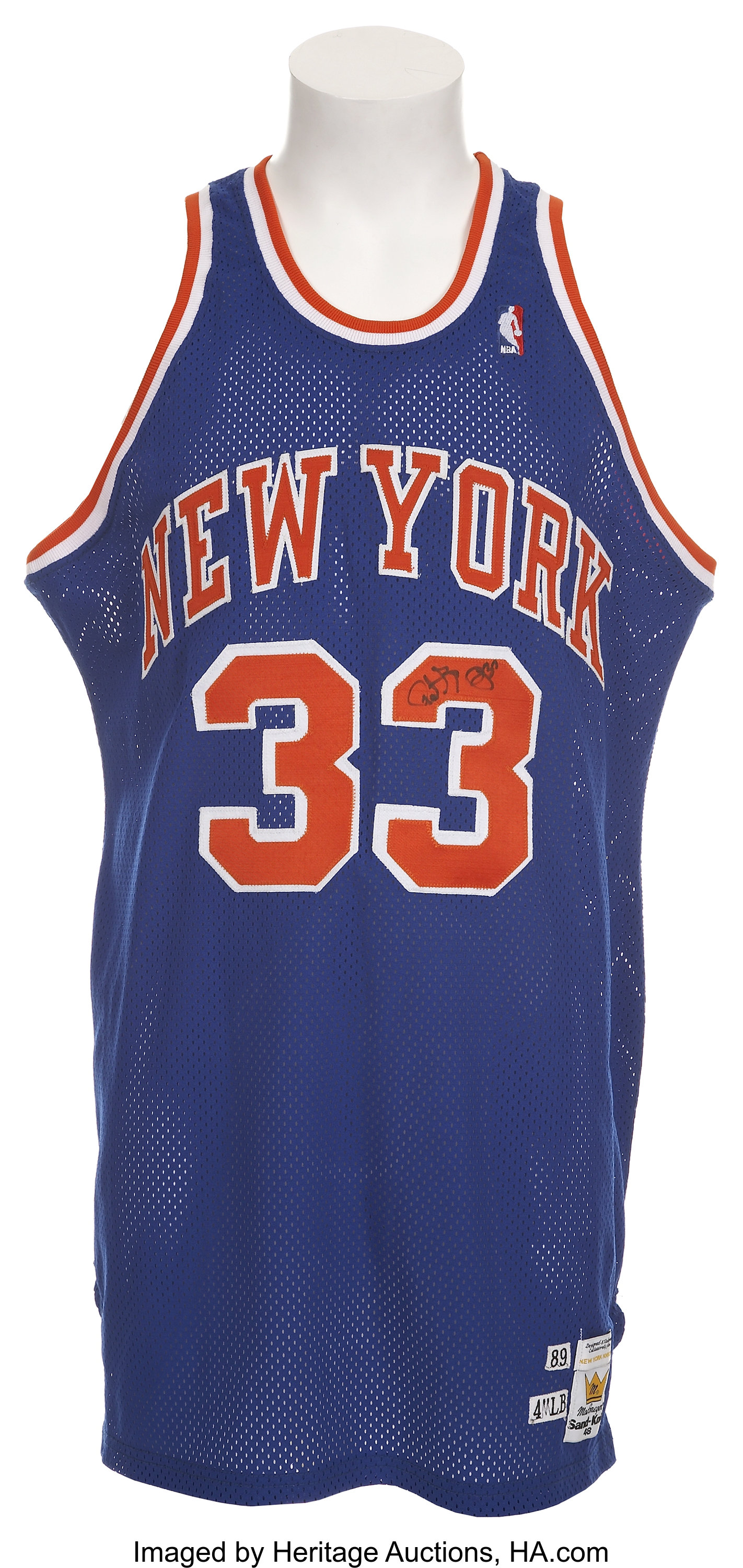 New York Knicks Patrick Ewing (No Name) 1989/90 Blue MacGregor