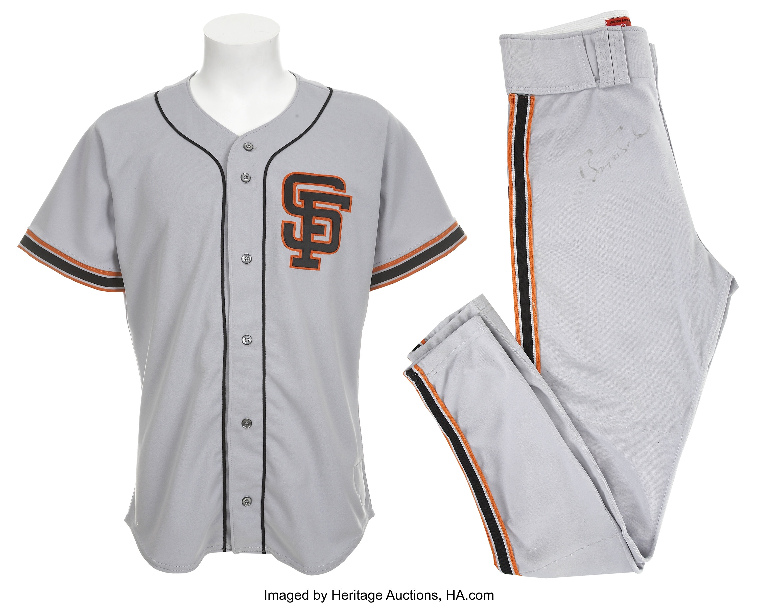 1992 Barry Bonds Game Worn Road Jersey