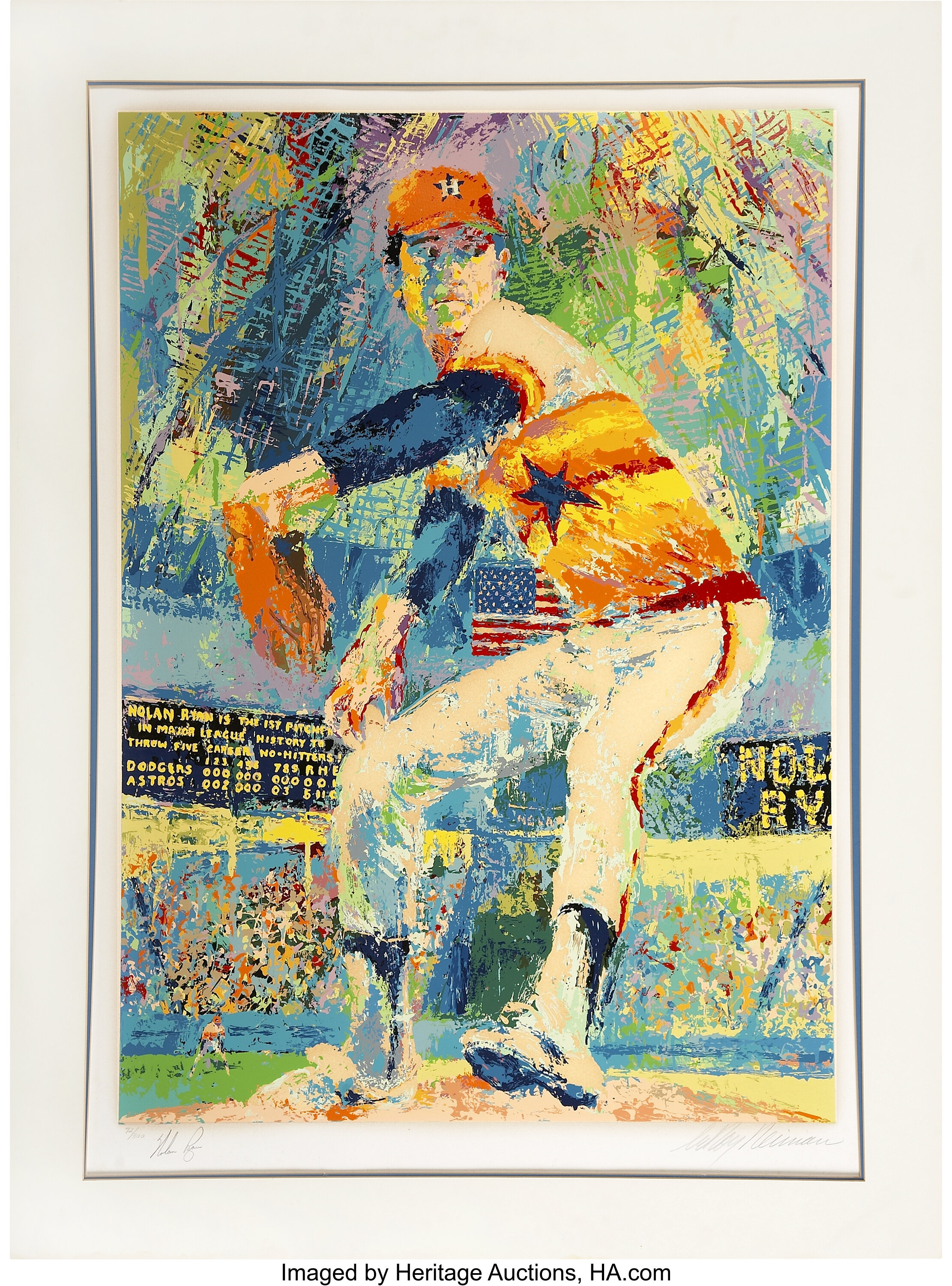 Sold at Auction: Leroy Neimann, LeRoy Neiman MICKEY MANTLE Art on