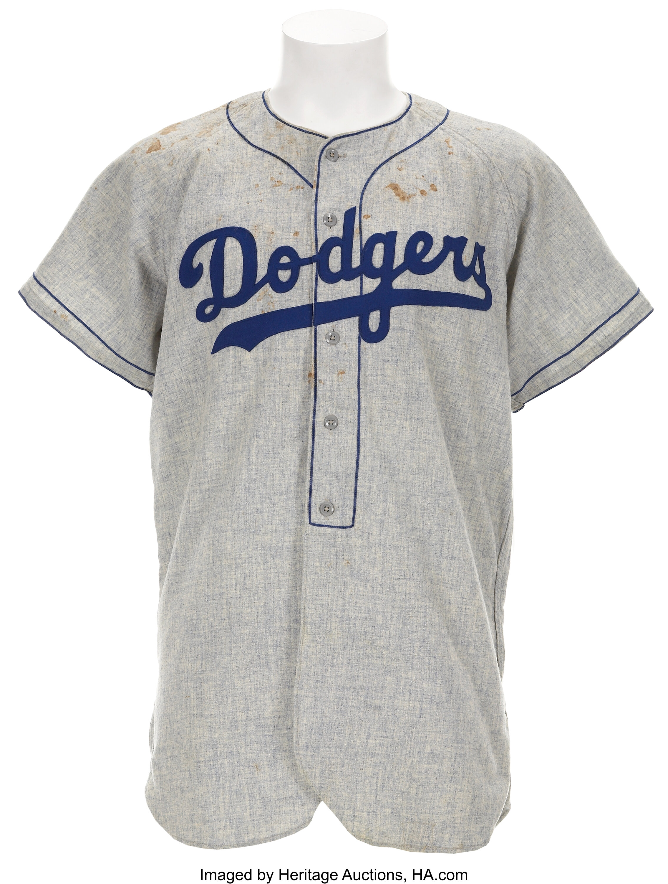1955 Brooklyn Dodgers Game Issued Jersey. Baseball Collectibles