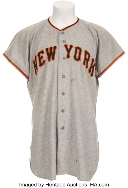 Willie Mays Signed New York Giants Jersey. Baseball