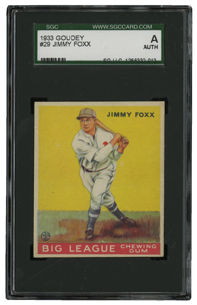 1933 Goudey Jimmy Foxx