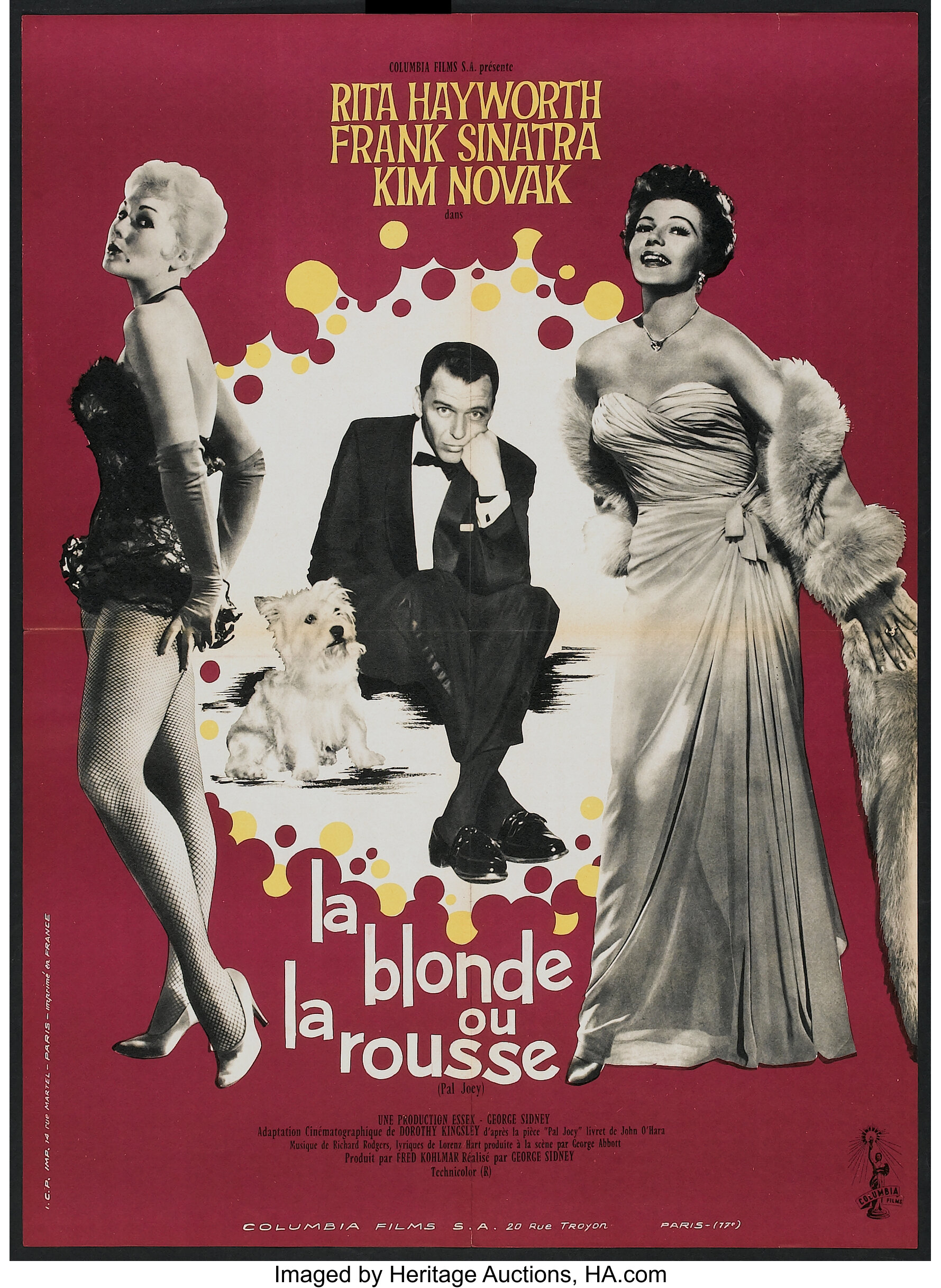 Pal Joey Columbia 1957 French Petite 22 X 30 Musical Lot 304 Heritage Auctions