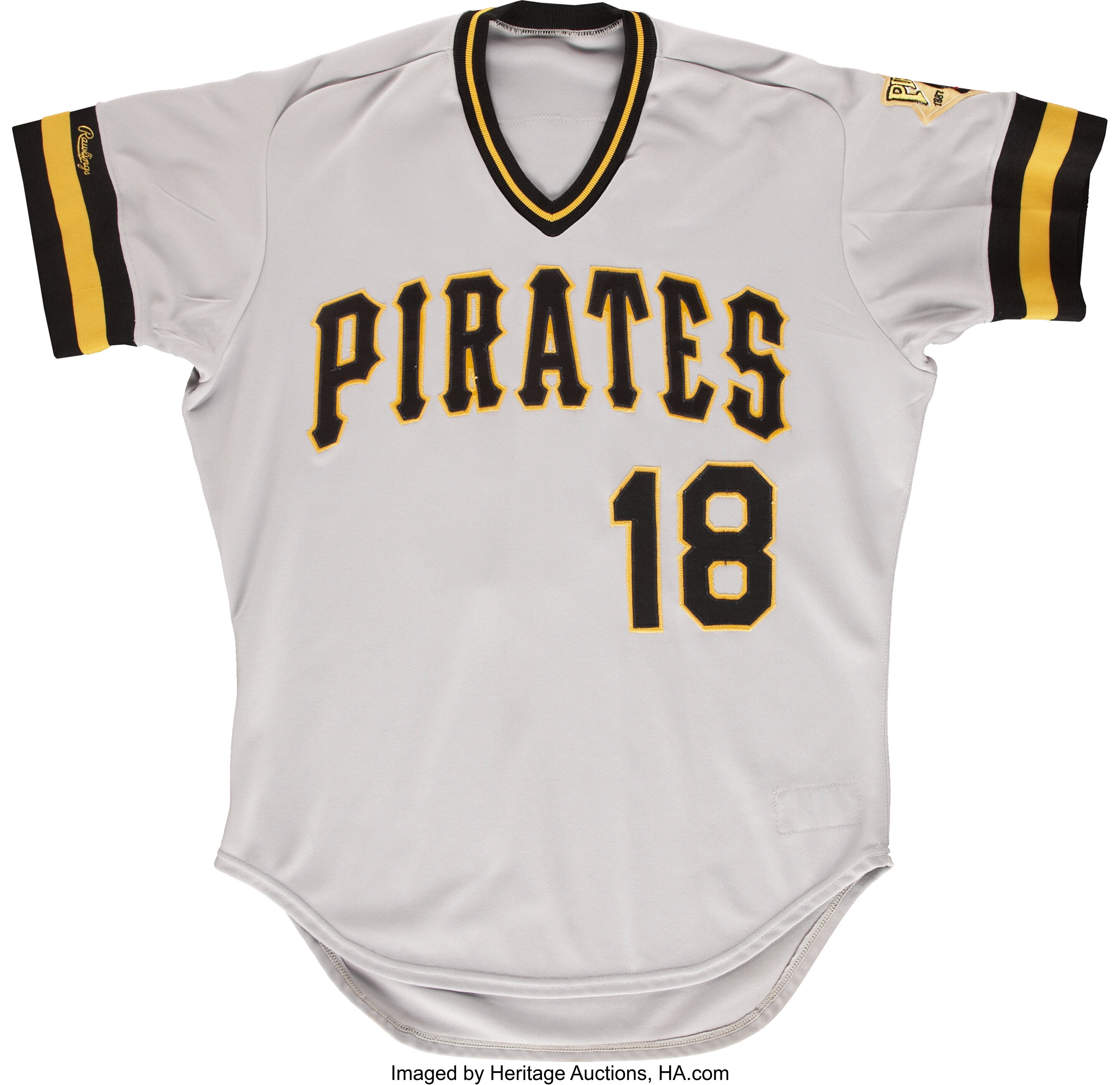 1987 Andy Van Slyke Pittsburgh Pirates Game Worn Jersey.