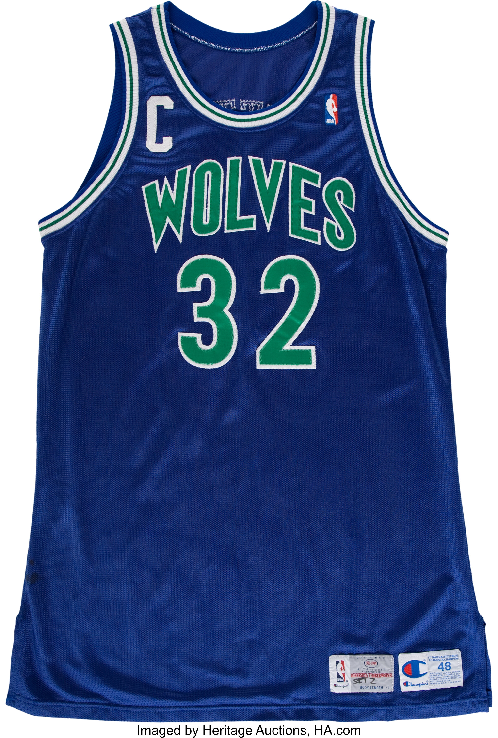 1993-94 Christian Laettner Minnesota Timberwolves Game Worn Jersey