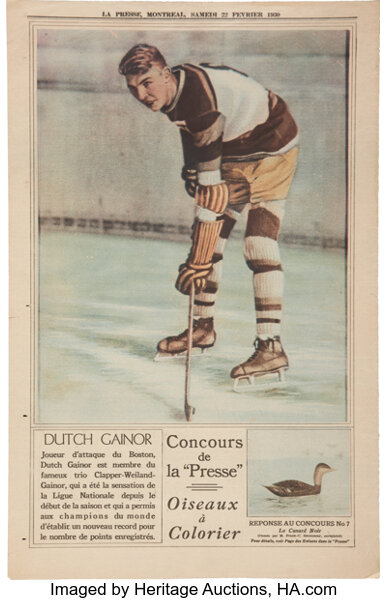 1930 La Presse Player Photos Dutch Gainor Premium