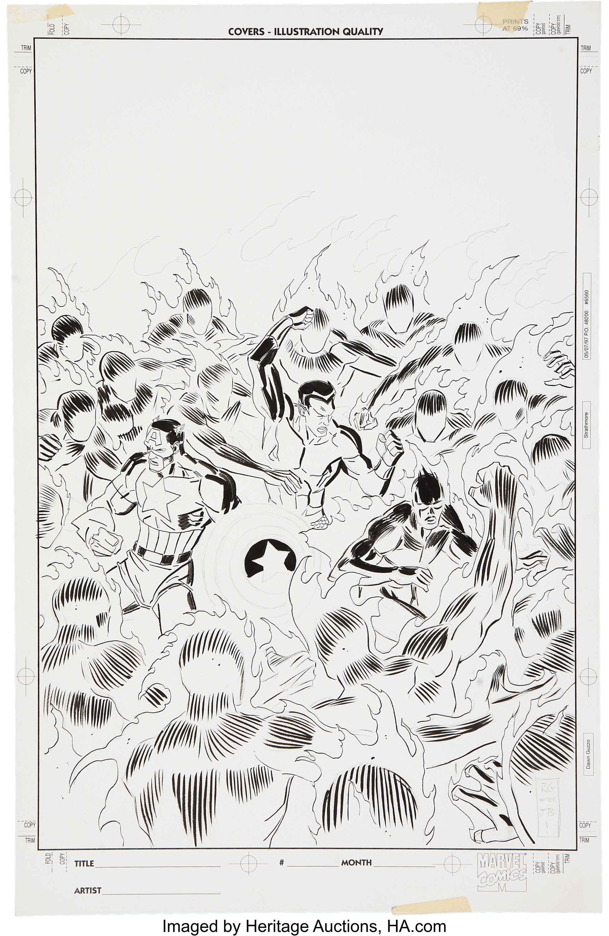 Ron Garney Invaders Splash Original Art (undated).... Original | Lot ...