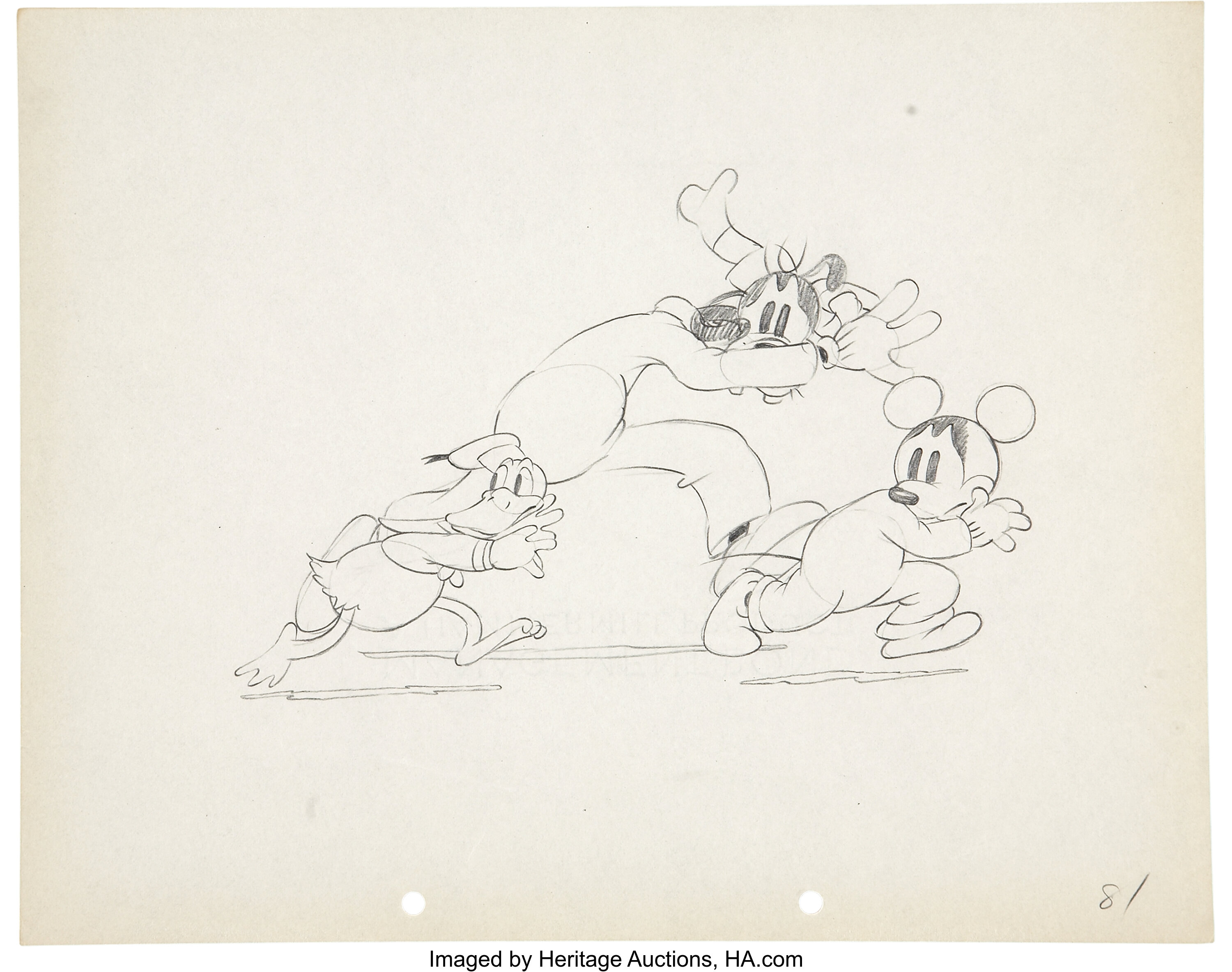 Mickey's Service Station Animation Production Drawing Original Art ...