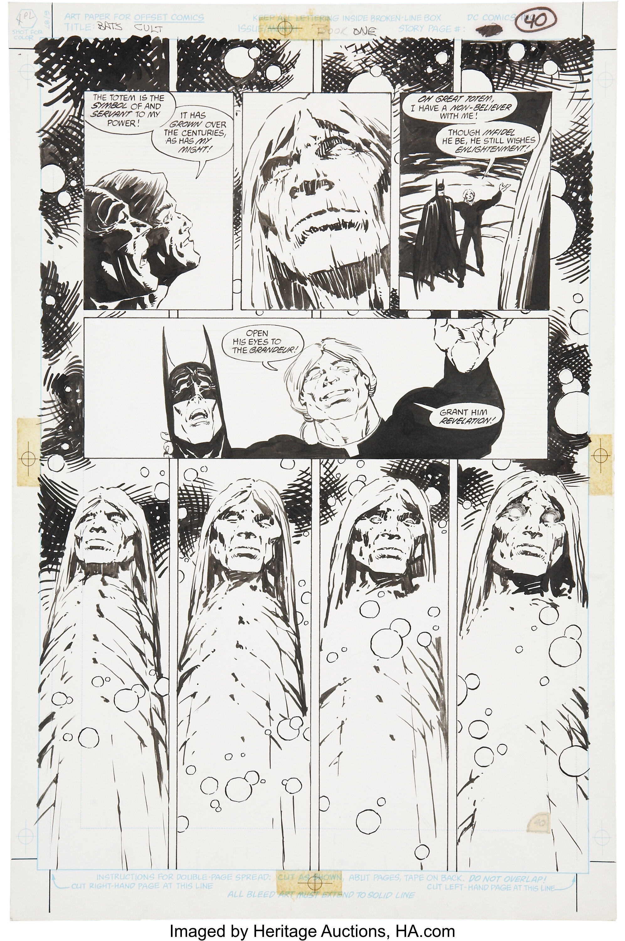 Bernie Wrightson Batman The Cult 1 Page 40 Original Art Dc Lot 93565 Heritage Auctions