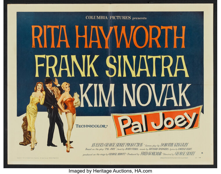 Pal Joey Columbia 1957 Half Sheet 22 X 28 Style B Musical Lot 309 Heritage Auctions