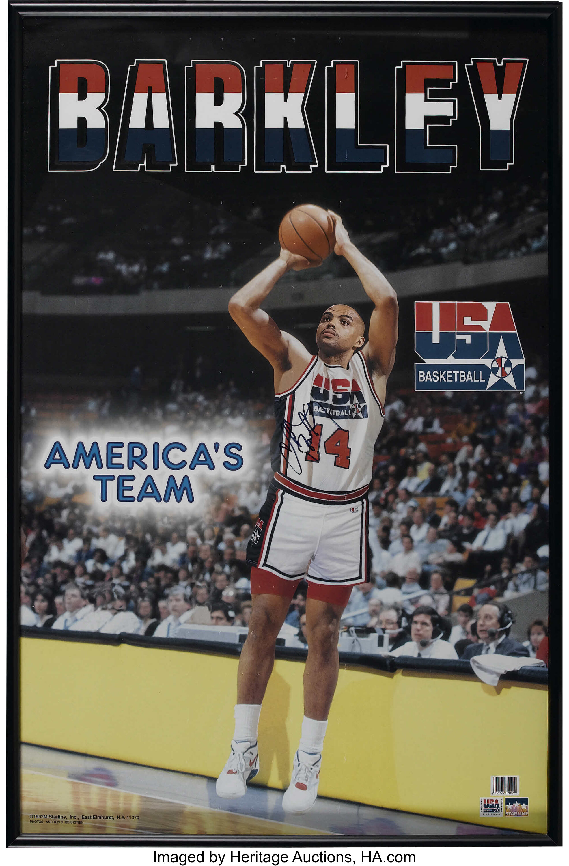 Charles Barkley Signed Poster. The outspoken Hall of Famer Charles