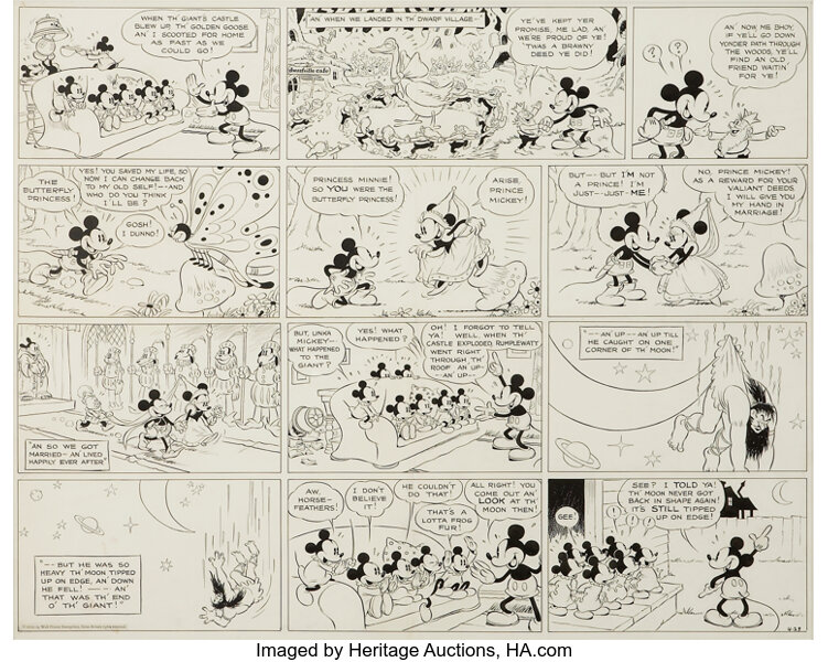 80's SUNDAY COMICS “Disney Mickey” Free