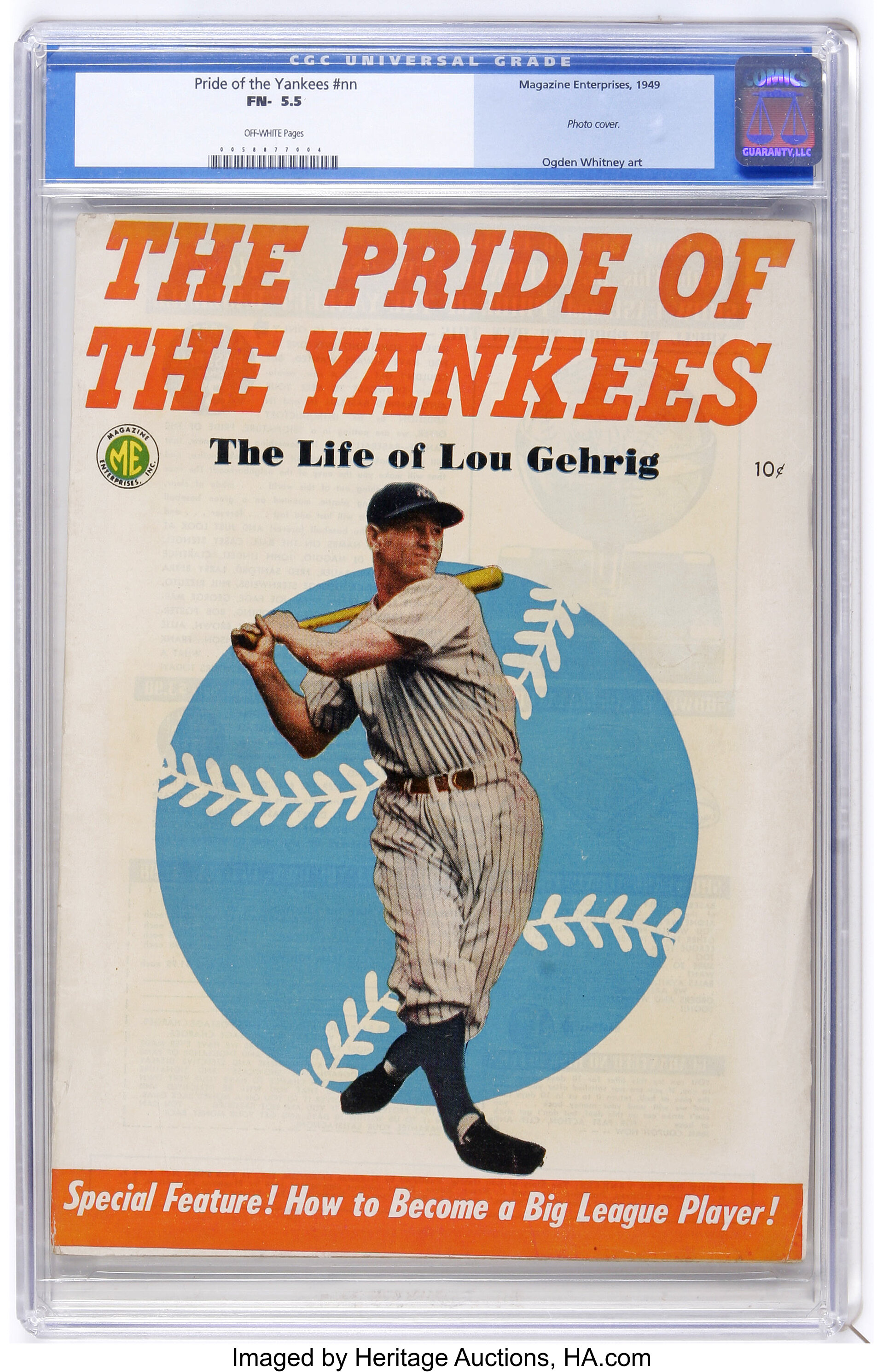 The Pride Of The Yankees Nn Magazine Enterprises 1949 Cgc Fn Lot Heritage Auctions