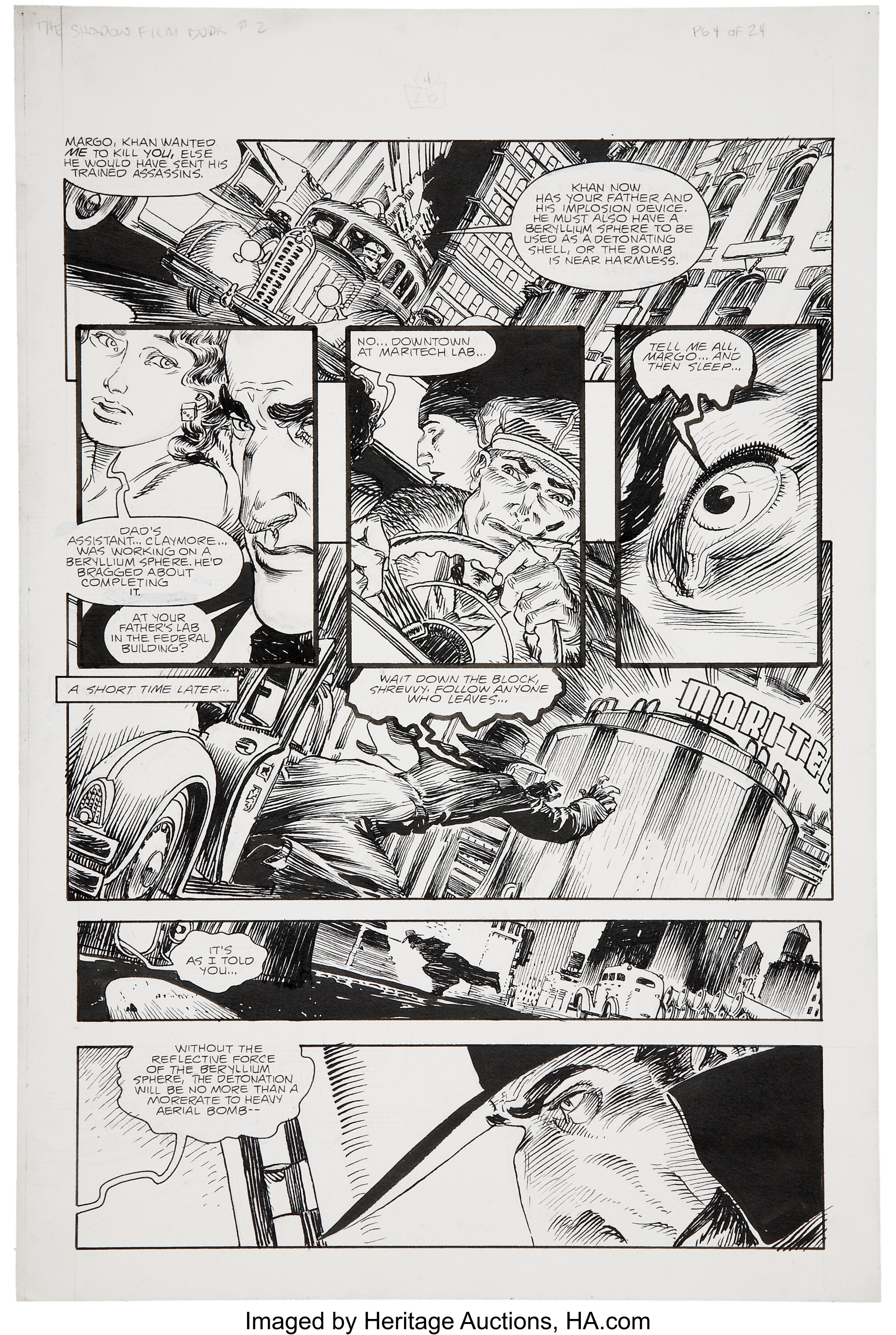 Michael W. Kaluta The Shadow Movie Adaptation #2, page 4 Original | Lot ...