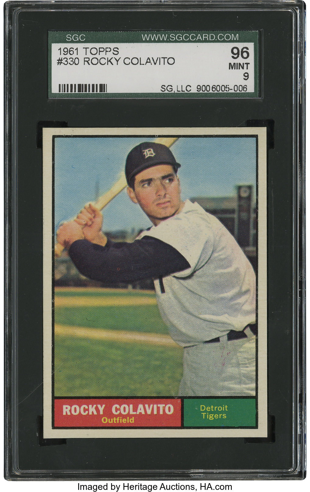 1961 Topps #330 Rocky Colavito Value - Baseball