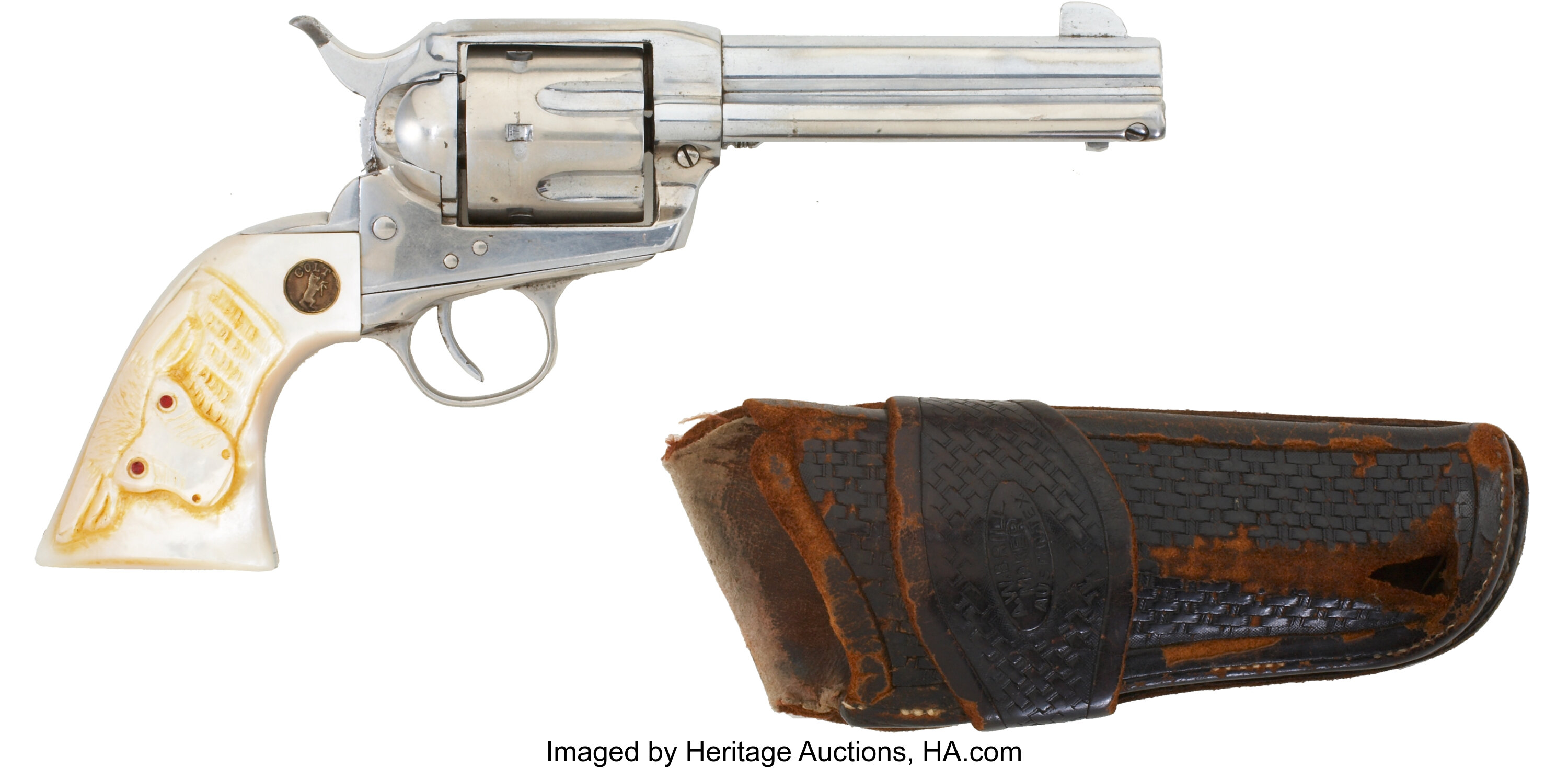 Sold at Auction: Single Action Army Revolver Gun Belt of Texas