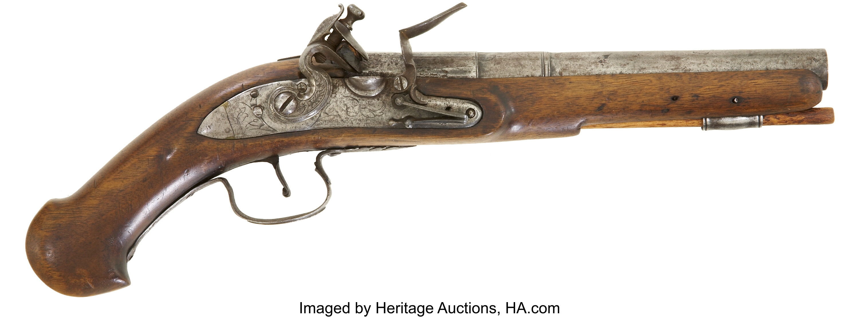 Custom Cased Revolutionary War Flintlock Holster PIstol W/