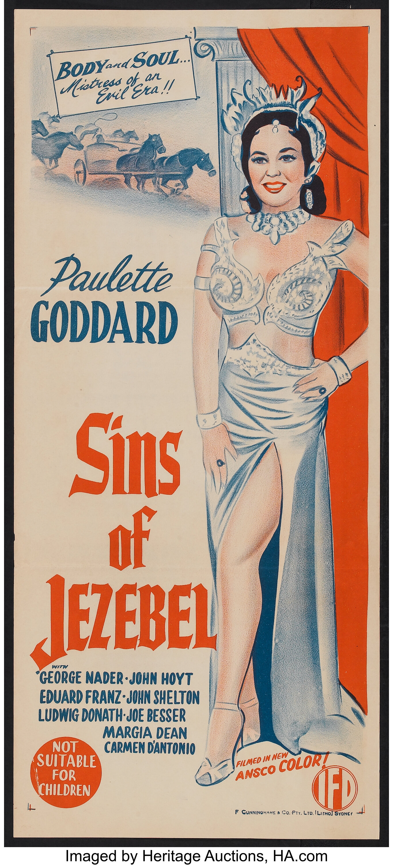 Sins of Jezebel (Lippert, 1953). Australian Daybill (13