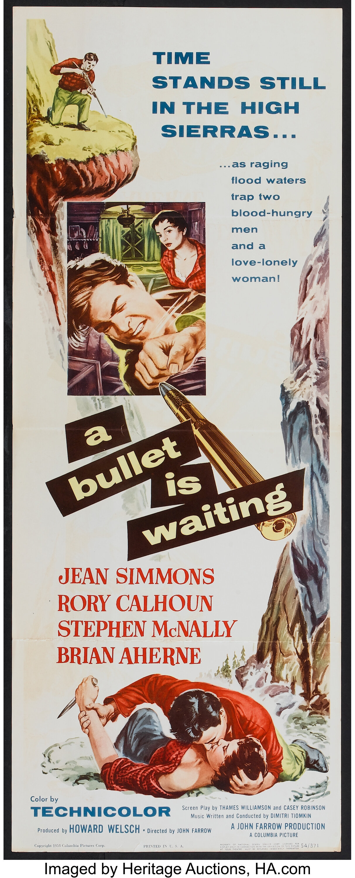 A Bullet Is Waiting Columbia 1954 Insert 14 X 36 And Lobby Lot 72 Heritage Auctions