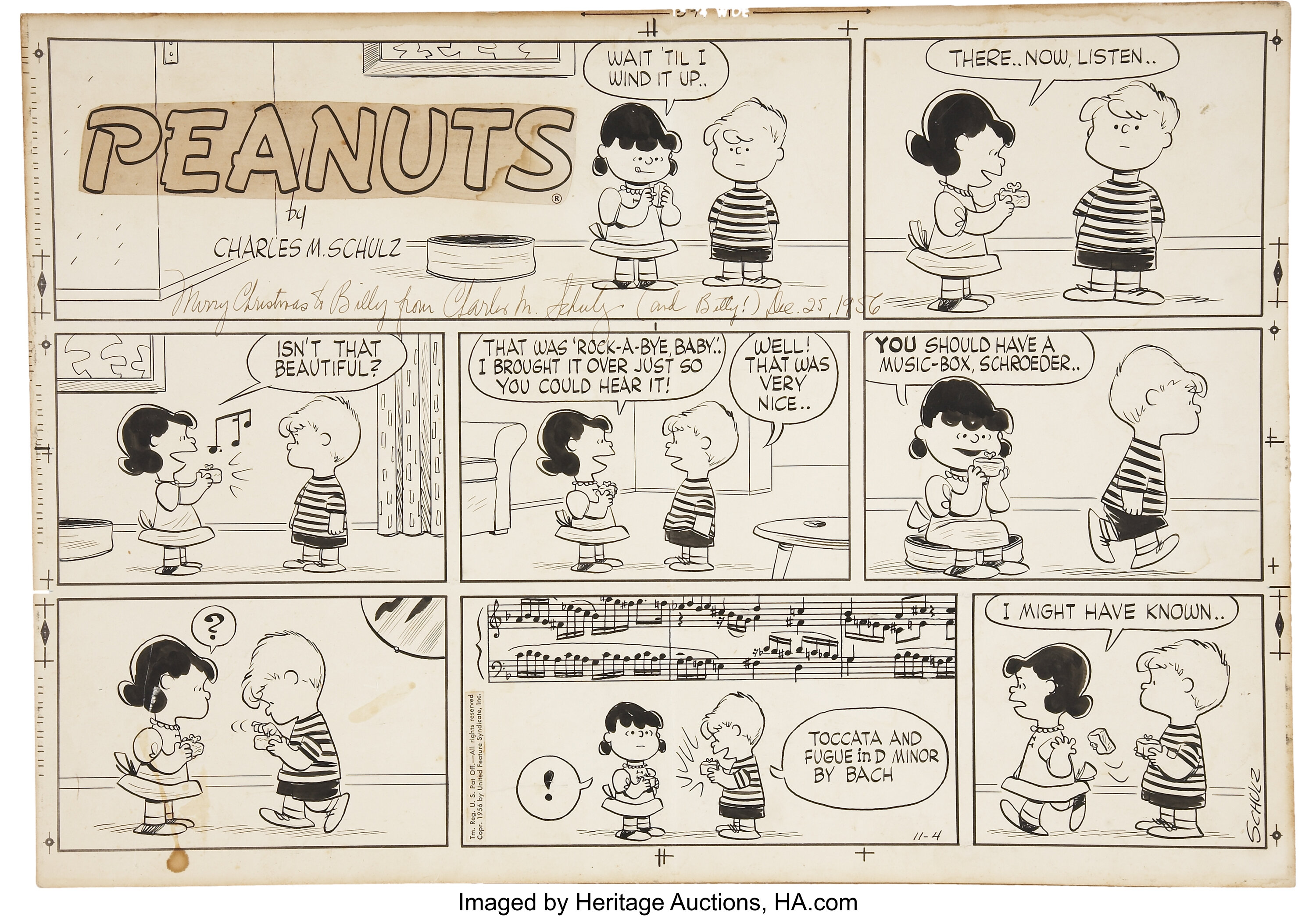 peanuts christmas comic strip