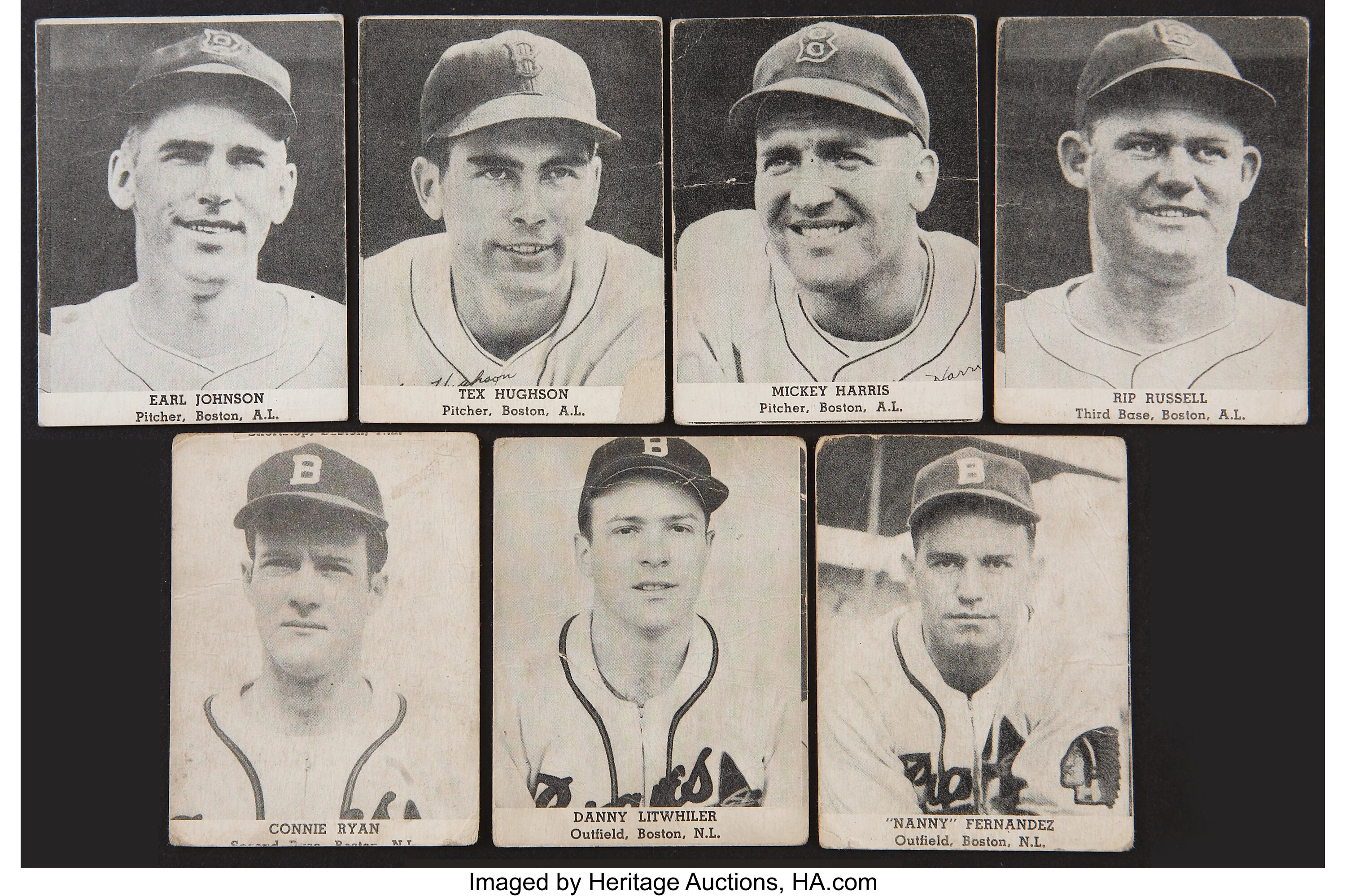 1947 Tip-Top Bread Boston Red Sox & Braves Group of (7). ... | Lot ...