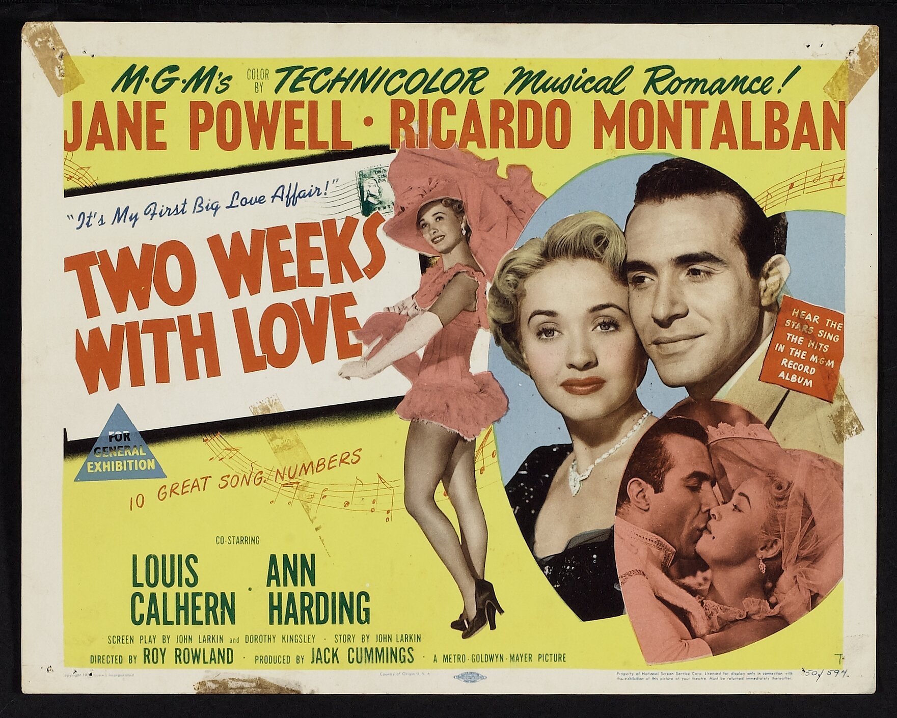 Two Weeks With Love (MGM, 1950). Title Lobby Card and Lobby Cards | Lot ...