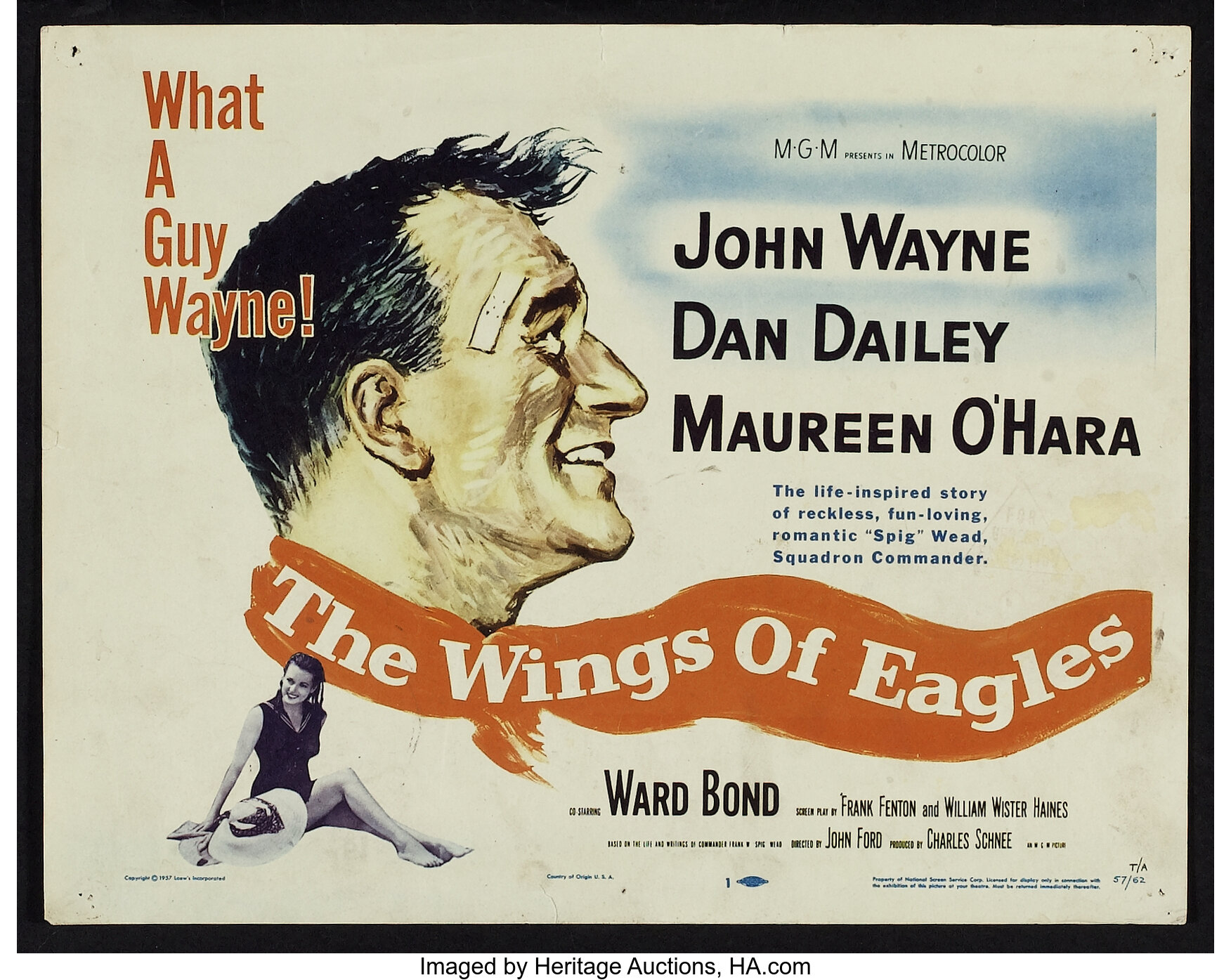 The Wings Of Eagles Lot Mgm 1957 Title Card And Lobby Cards 5 Lot 52428 Heritage Auctions