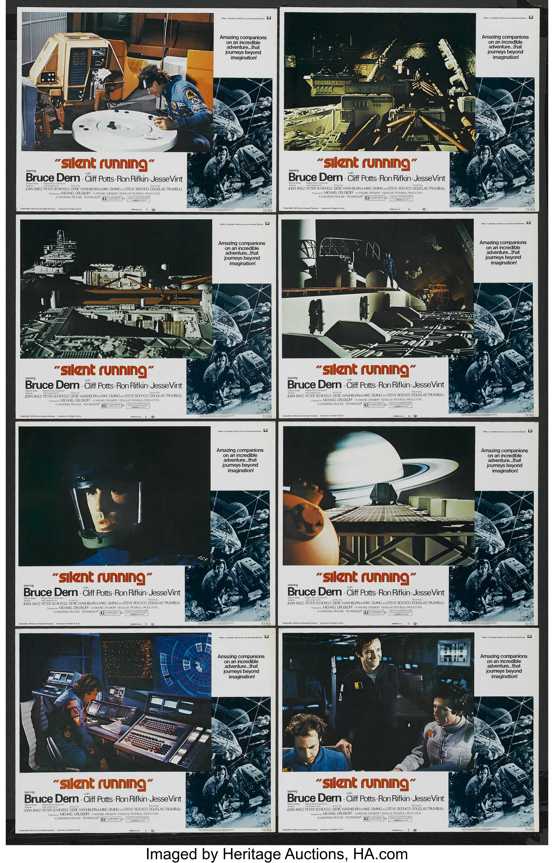 Silent Running (Universal, 1972). Lobby Card Set of 8 (11