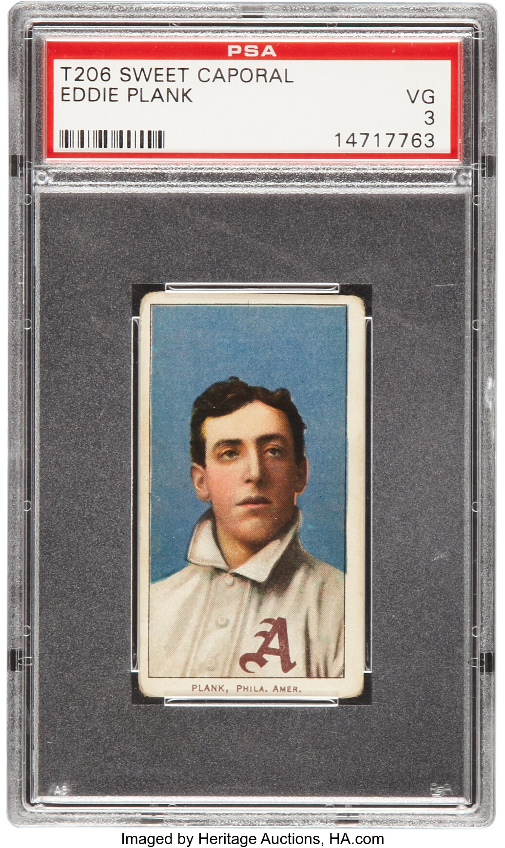 1909-11 T206 Sweet Caporal Eddie Plank PSA VG 3.... Baseball Cards ...