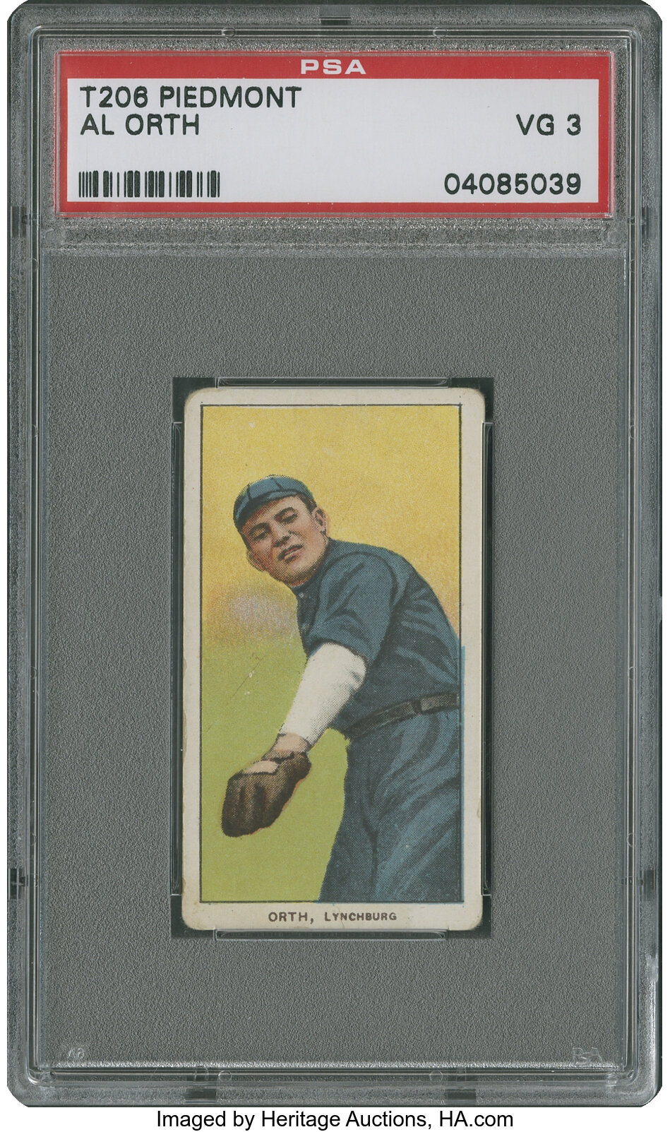 1909-11 T206 Al Orth PSA VG 3.... Baseball Cards Singles (Pre-1930 ...