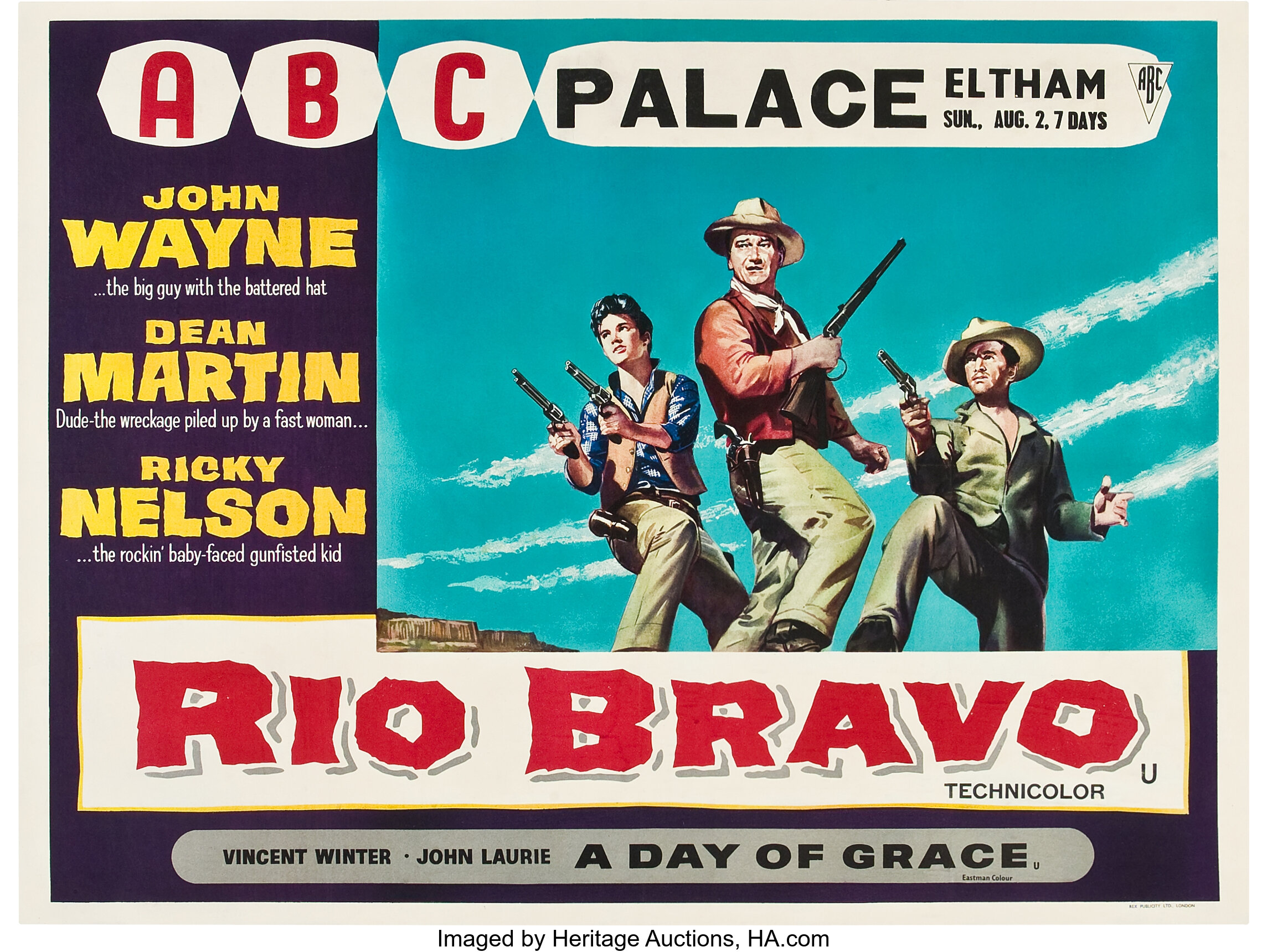 Rio Bravo Warner Brothers 1959 British Quad 30 X 40 Lot 858 Heritage Auctions