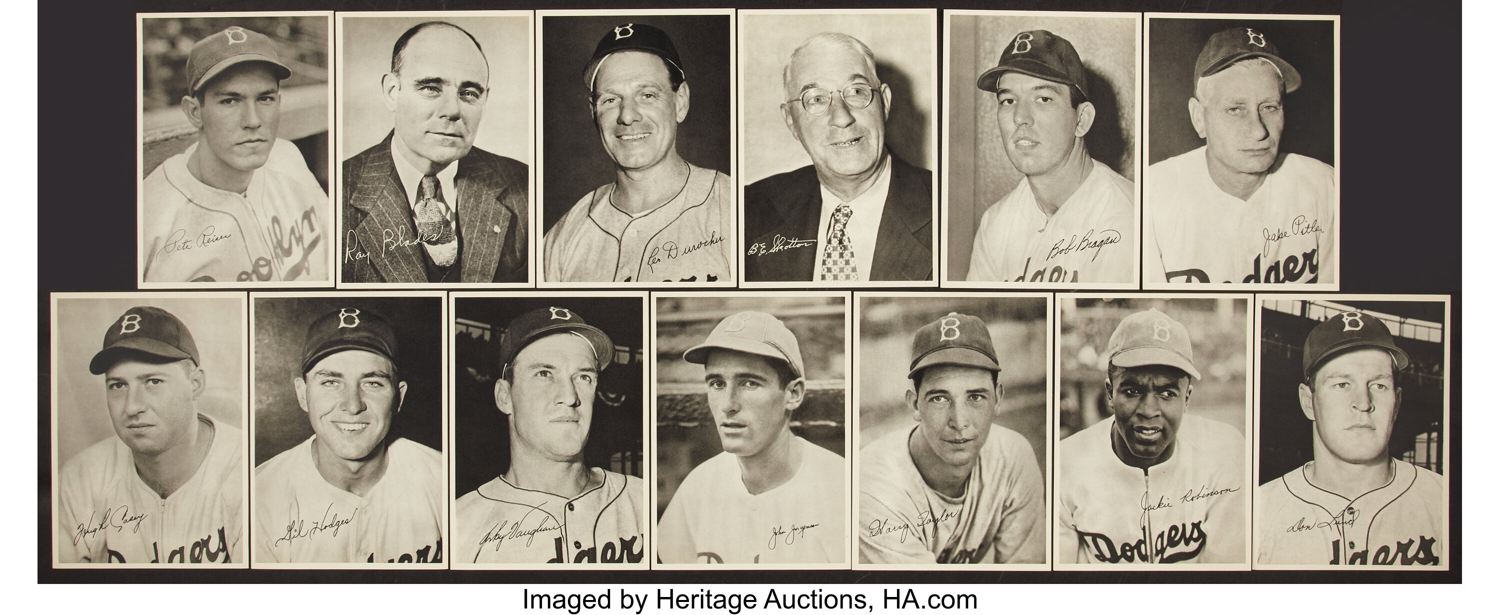 WRAPPED CANVAS 1948 Brooklyn DODGERS Print Vintage 