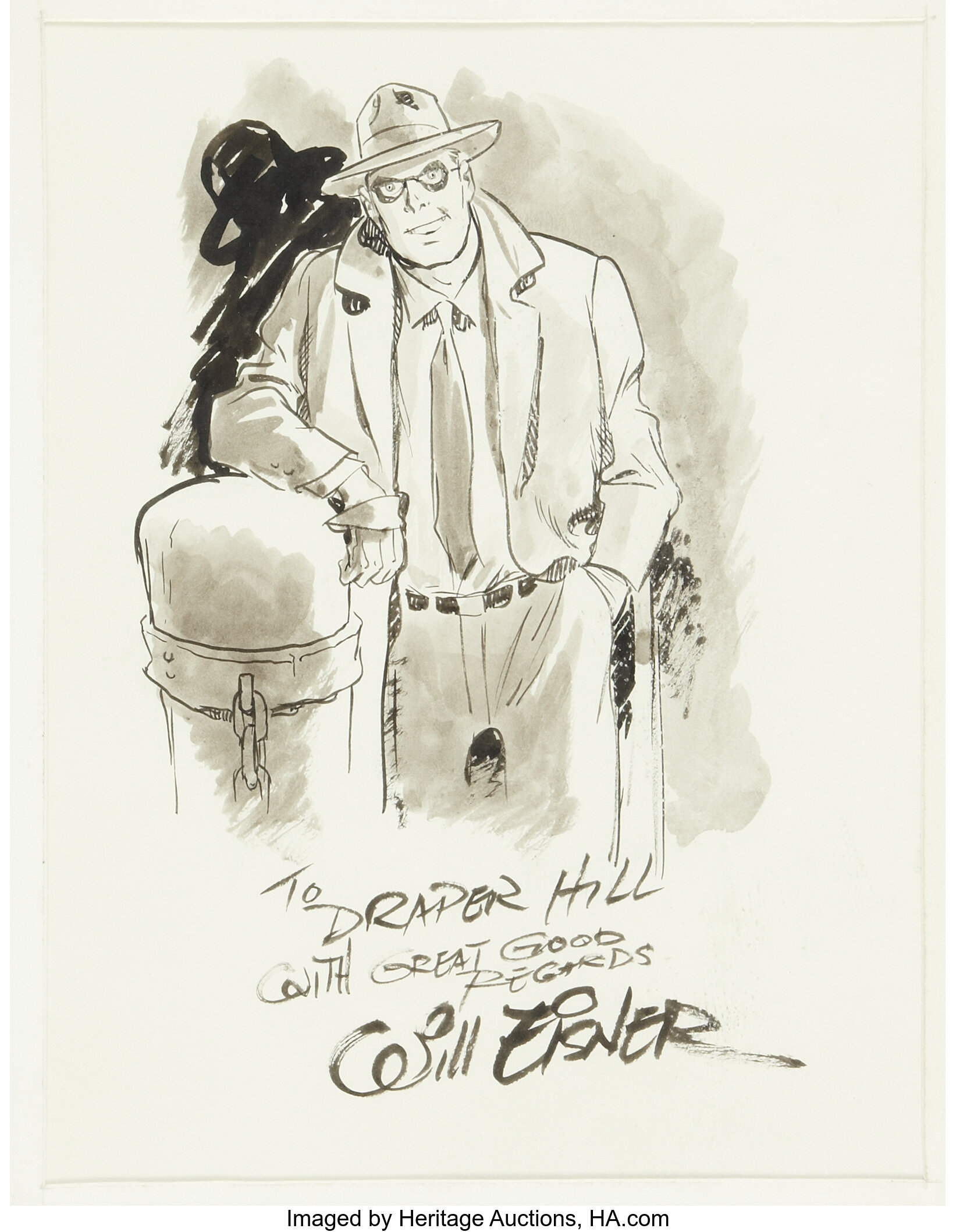 Will Eisner Spirit Illustration Original Art (1998). Original 