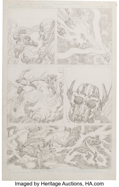 Original Comic Art:Panel Pages, Jack Kirby - Super Powers #3, page 4 Pencils Original Art (DC,1985)....
