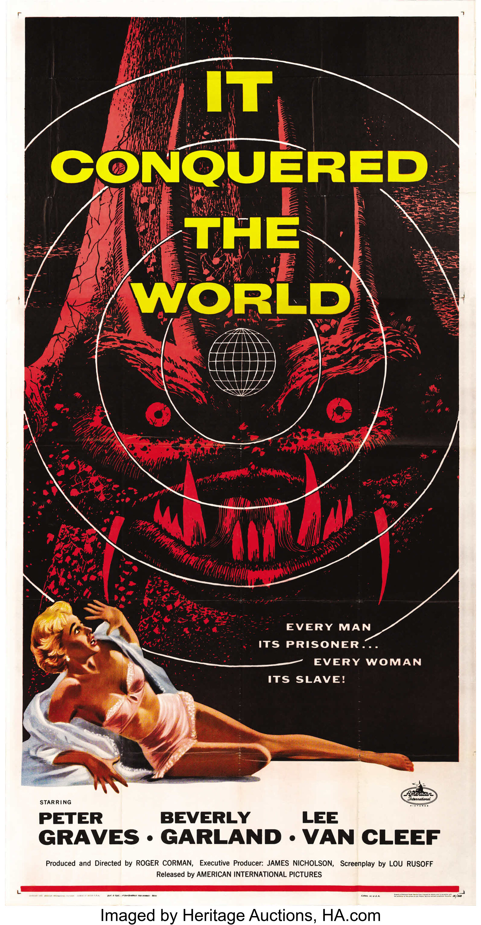 It Conquered the World (American International, 1956). Three Sheet