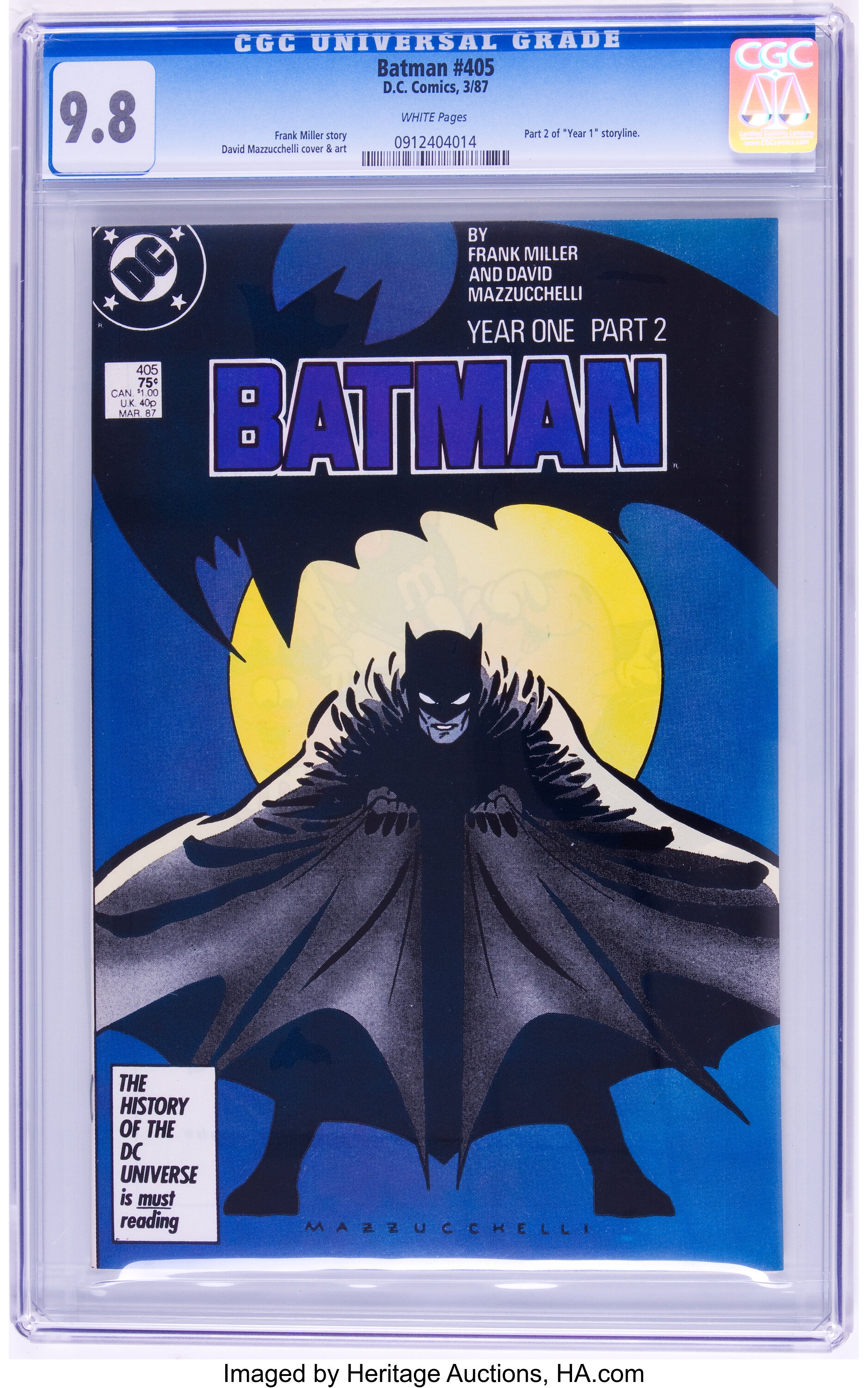 Batman #405 (DC, 1987) CGC NM/MT  White pages.... Modern Age | Lot  #14191 | Heritage Auctions