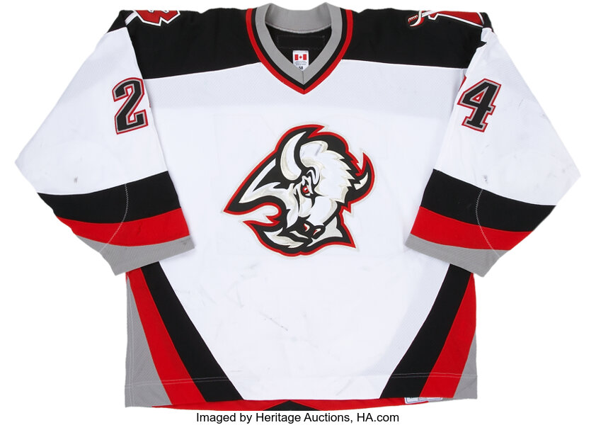 2003-04 Taylor Pyatt Game Worn Buffalo Sabres Jersey. Hockey