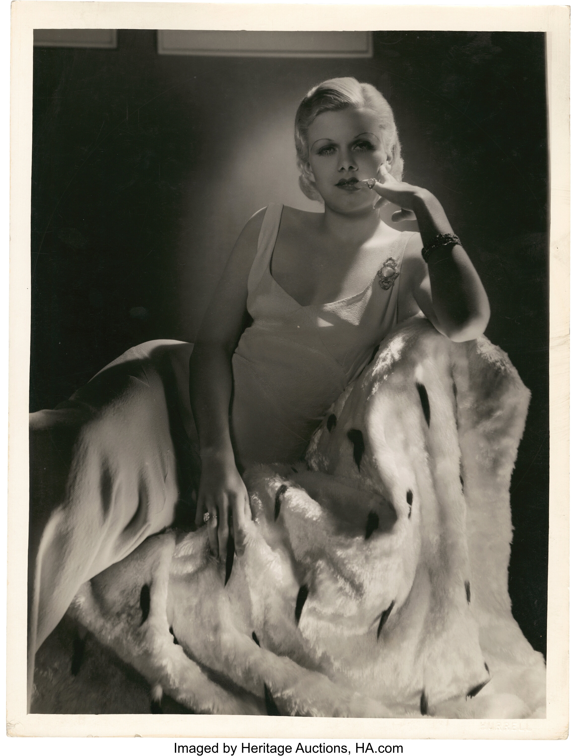 Jean Harlow By George Hurrell Mgm 1933 Portrait 10 X 13 Lot 85496 Heritage Auctions