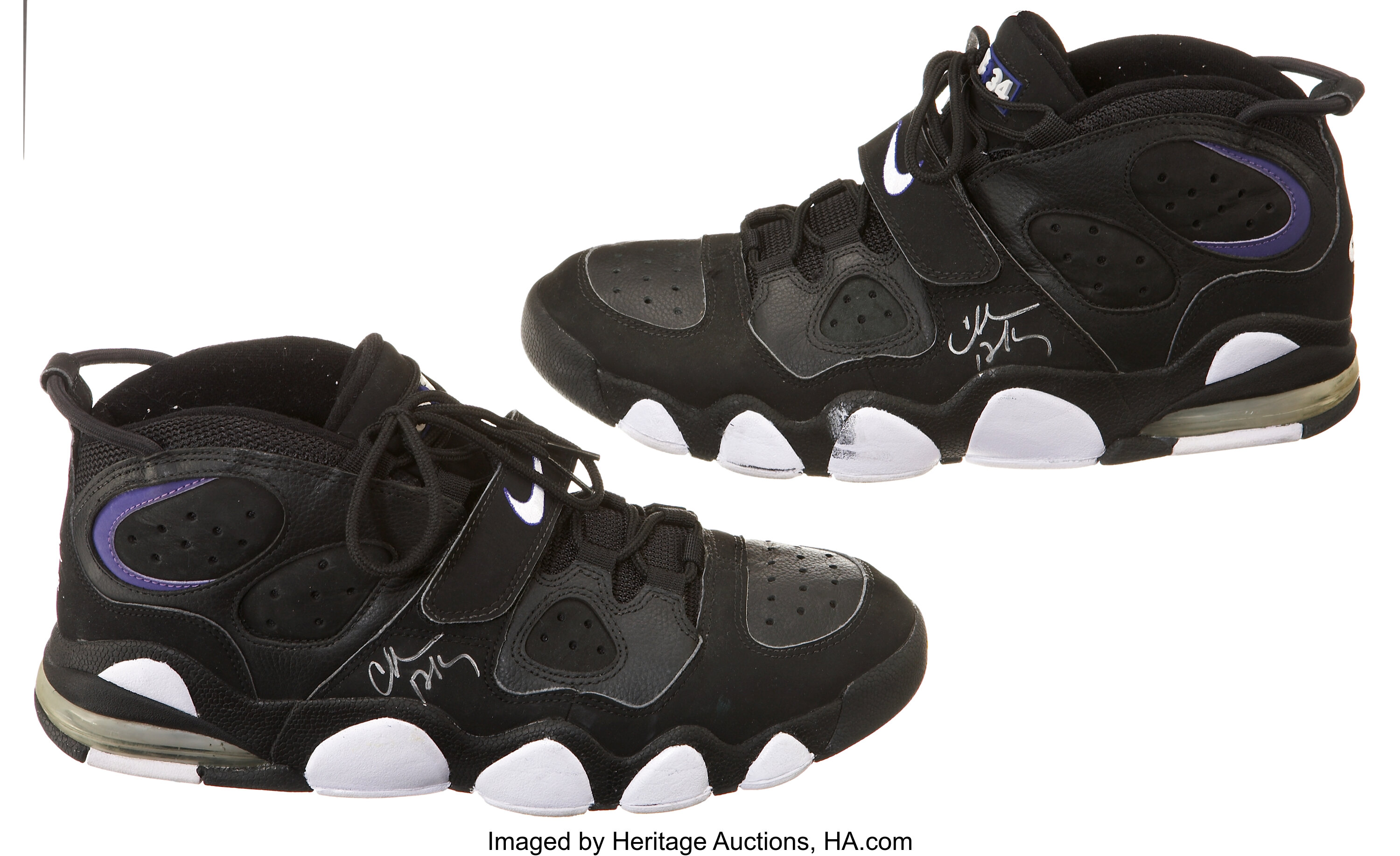 Circa mid-1990s Charles Barkley Game Worn & Signed Shoes.... | Lot #41156 |  Heritage Auctions