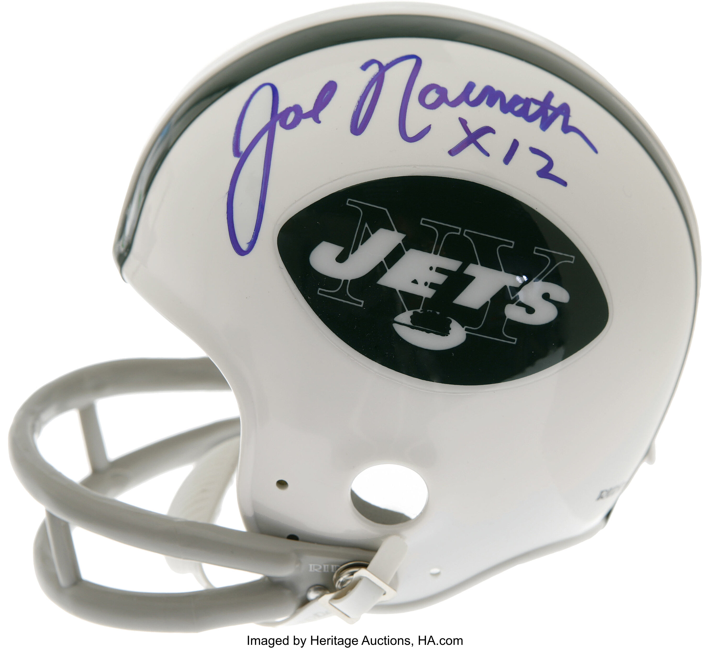 joe namath signed jets helmet