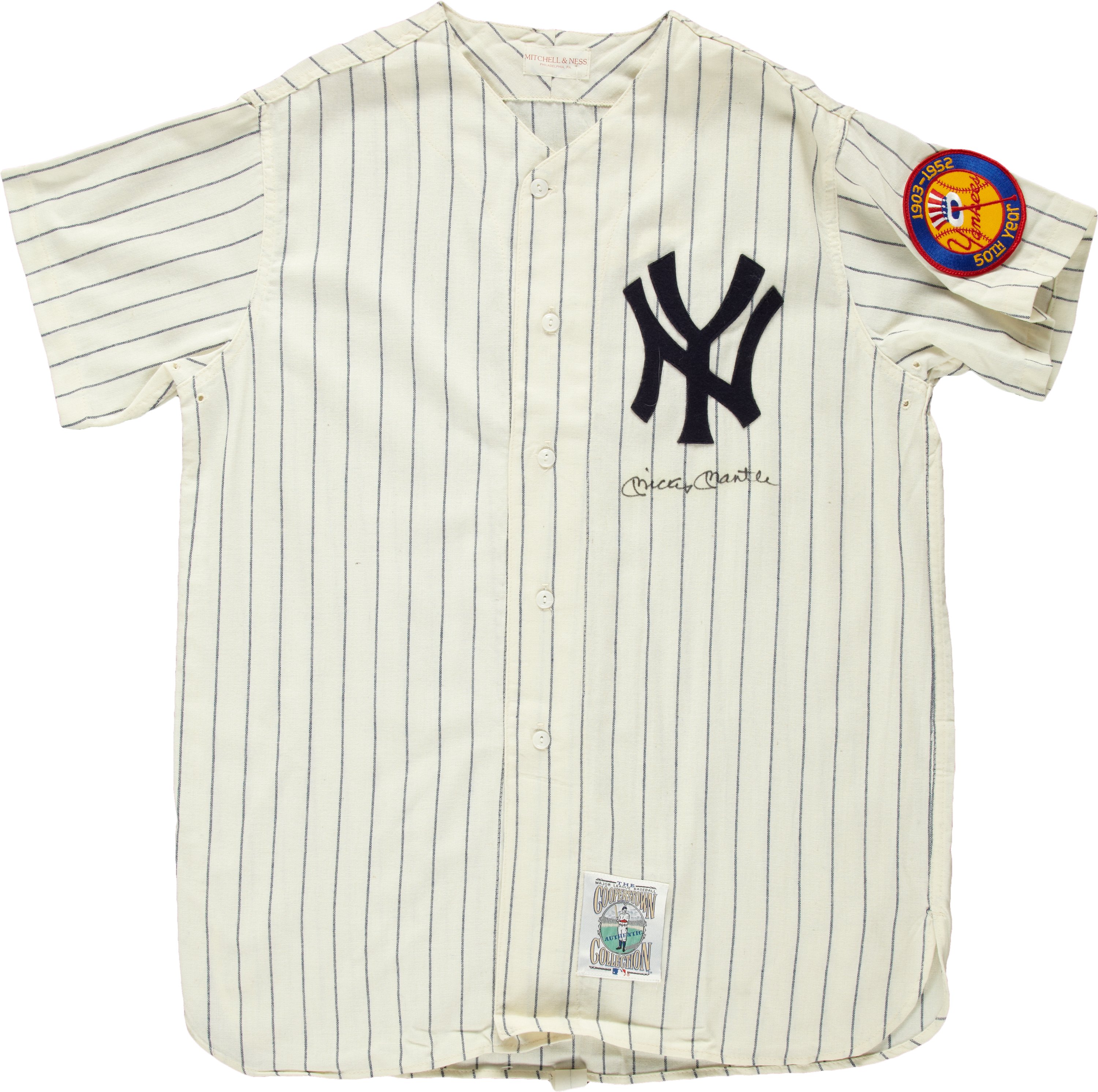Mickey Mantle Signed Mitchell & Ness Jersey (w/1952 Yankees