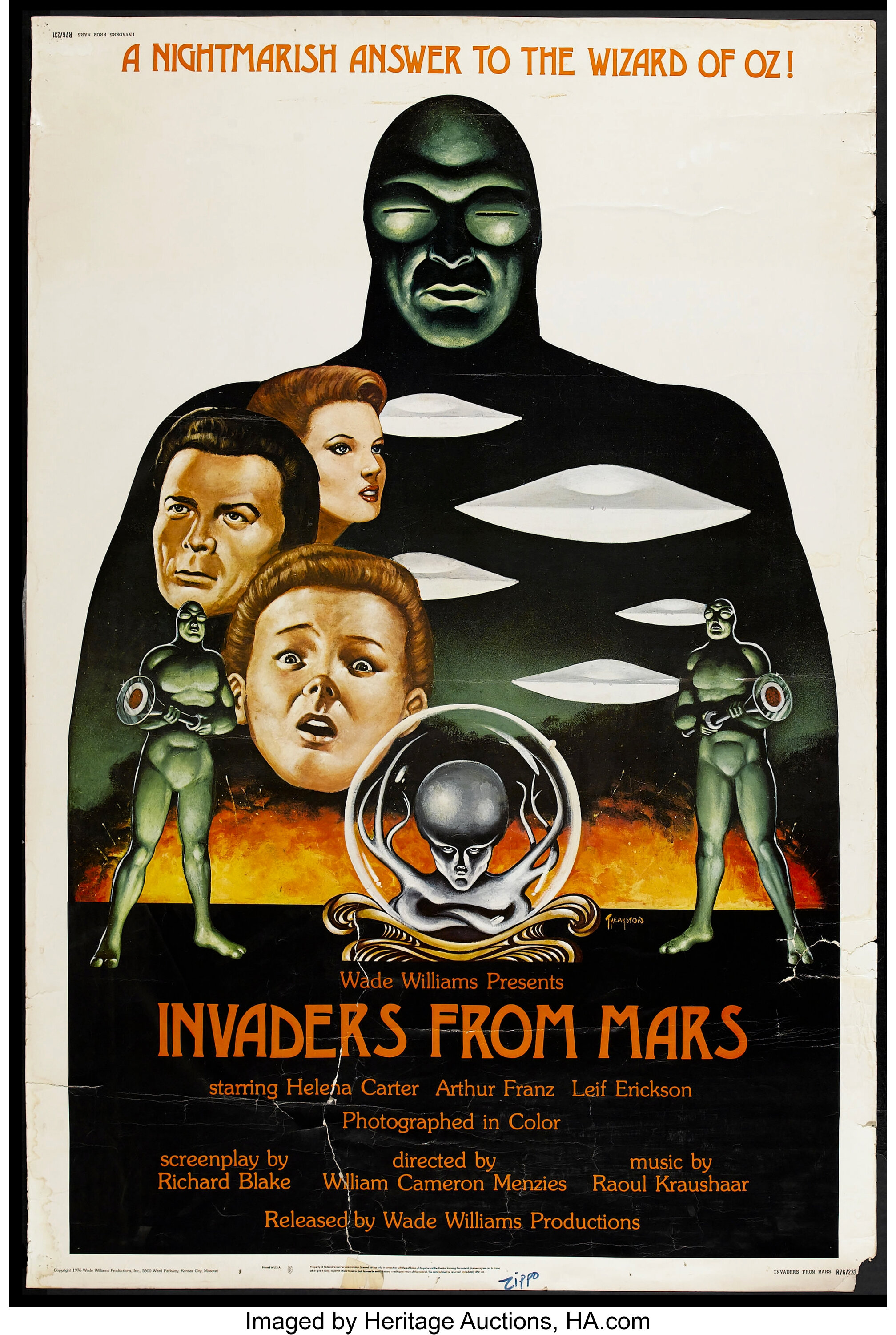 invaders from mars 1986 movie poster